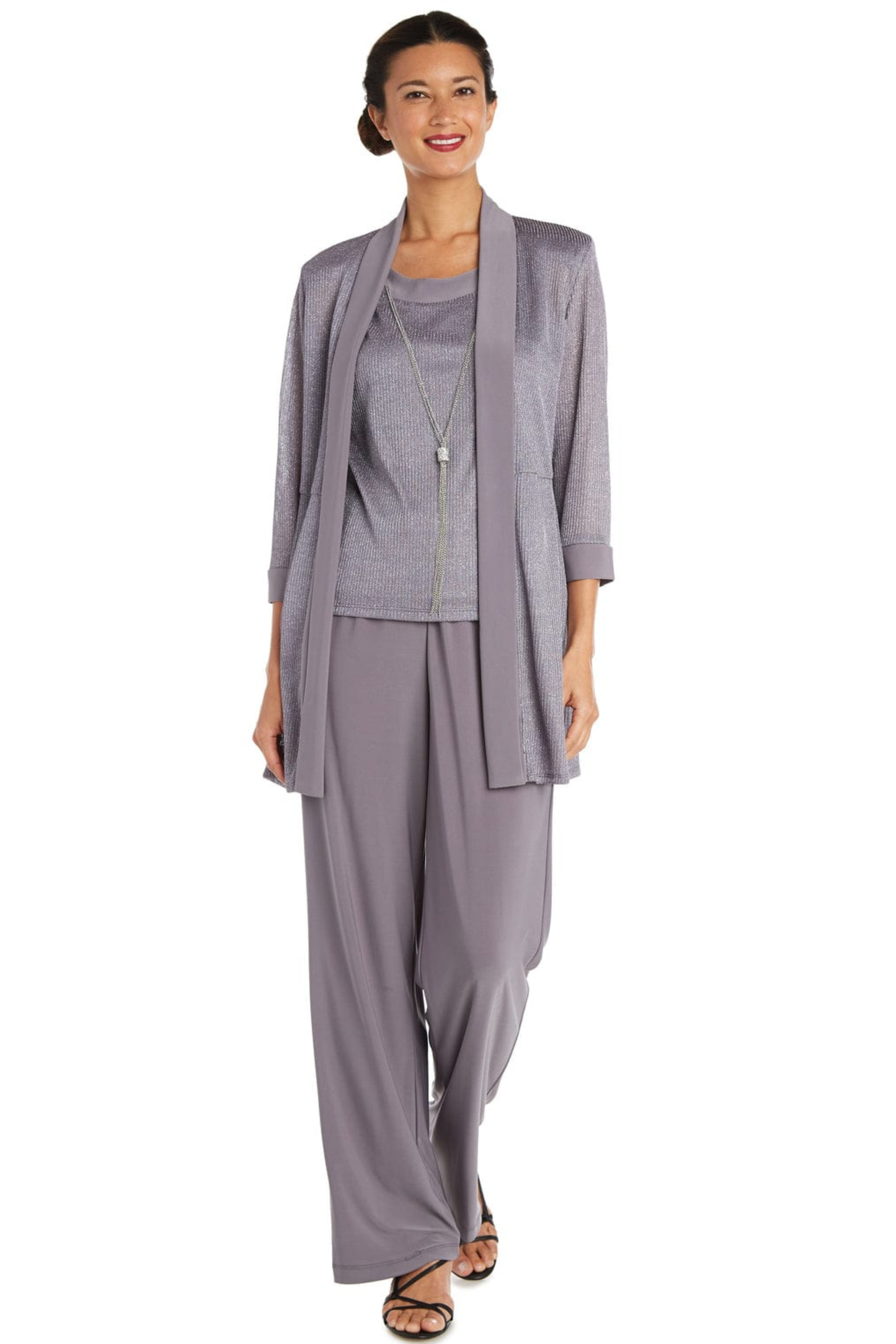 RM Richards Metallic Contrast Jacket & Pants Set