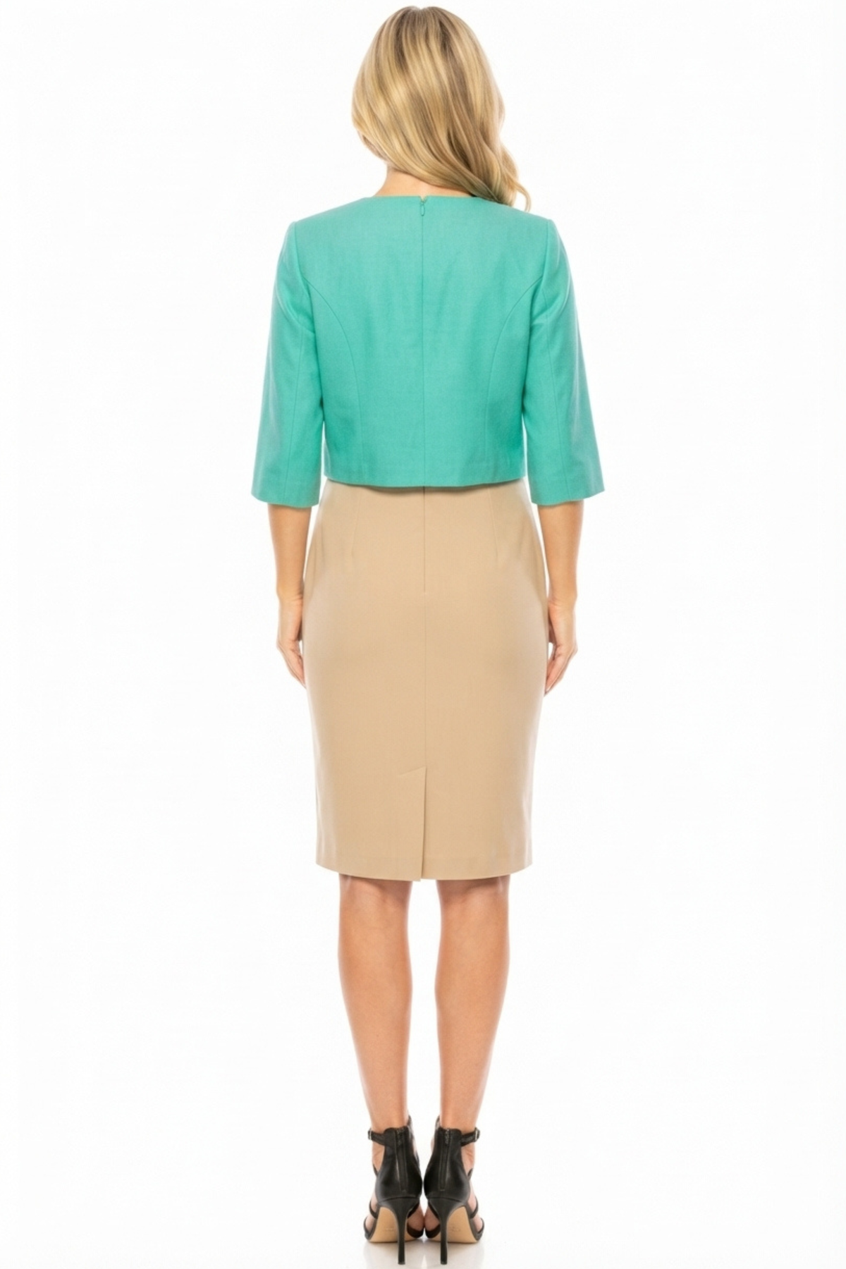 Maya Brooke 3/4 Jacket Dress (PLUS SIZE)