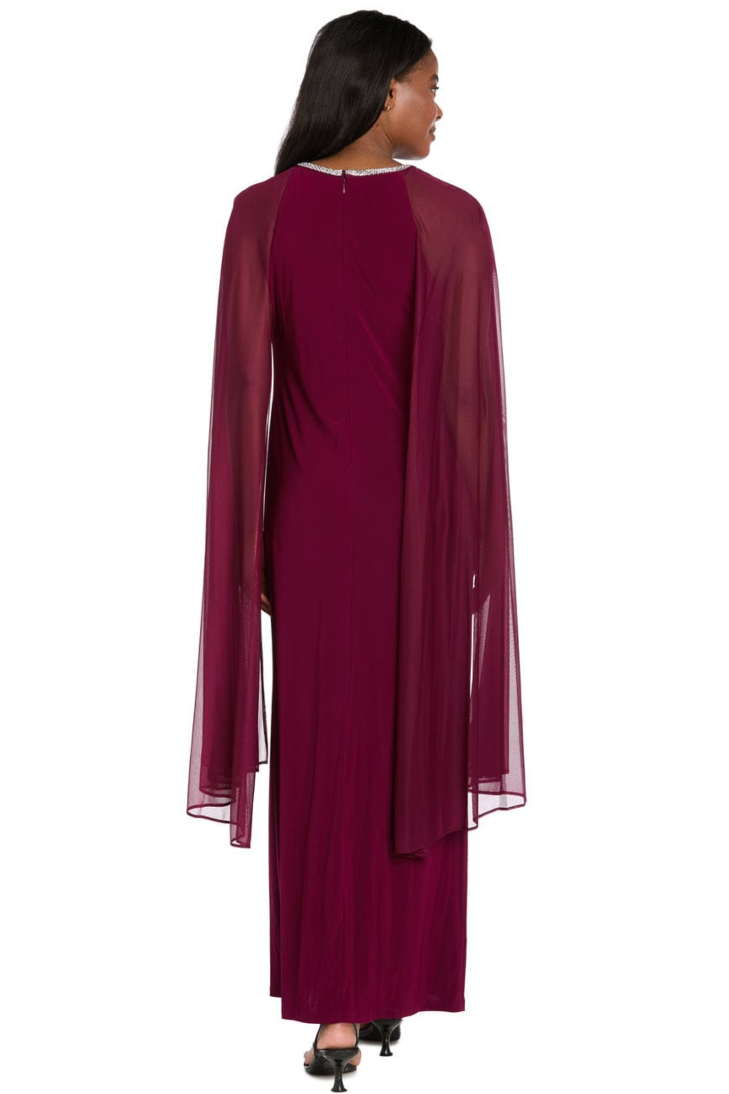 RM Richards Rhinestone Neck Long Evening Dress