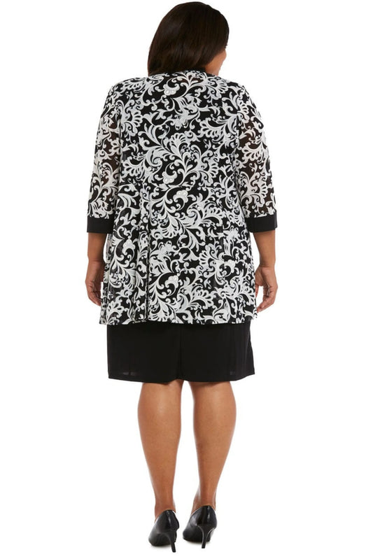 RM Richards Embroidered Filigree Jacket Dress