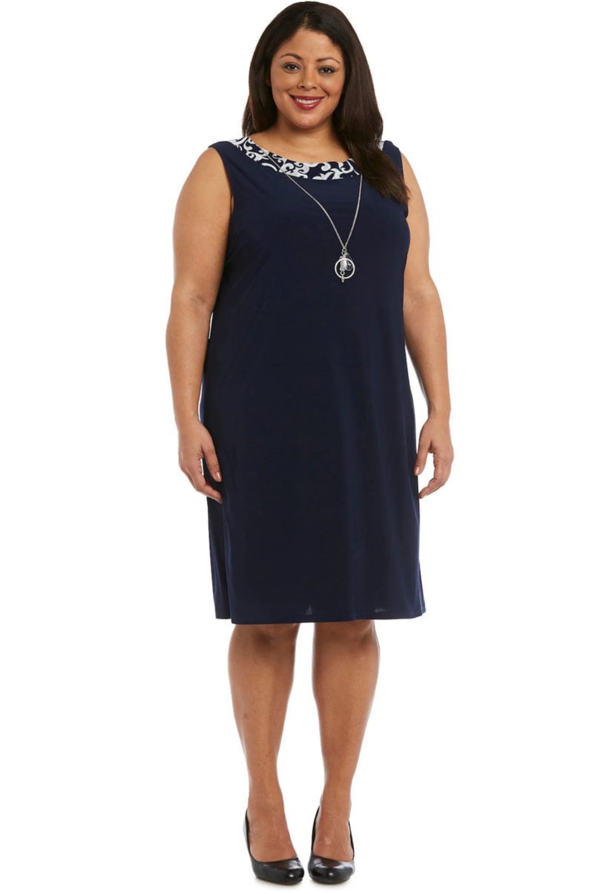 RM Richards Embroidered Filigree Jacket Dress