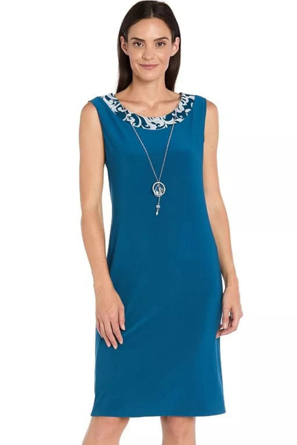 RM Richards Embroidered Filigree Jacket Dress
