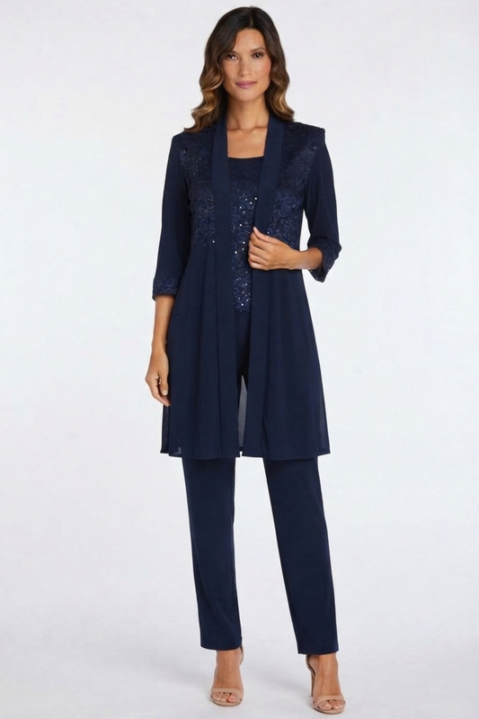 RM Richards 2 Piece Lace Evening Pant Set