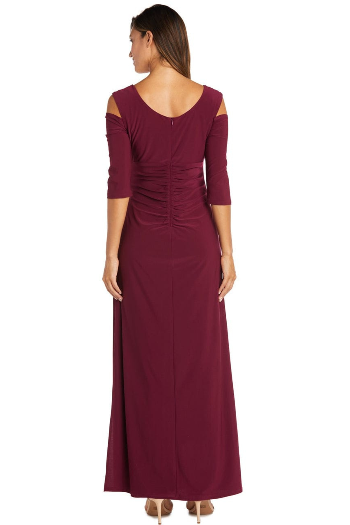 RM Richards Cold Shoulder Long Evening Dress