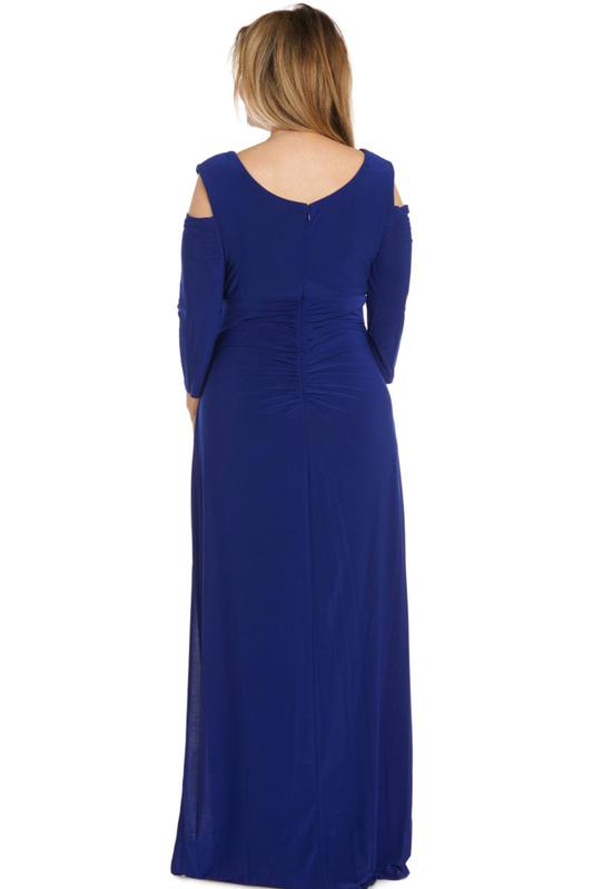 RM Richards Cold Shoulder Long Evening Dress