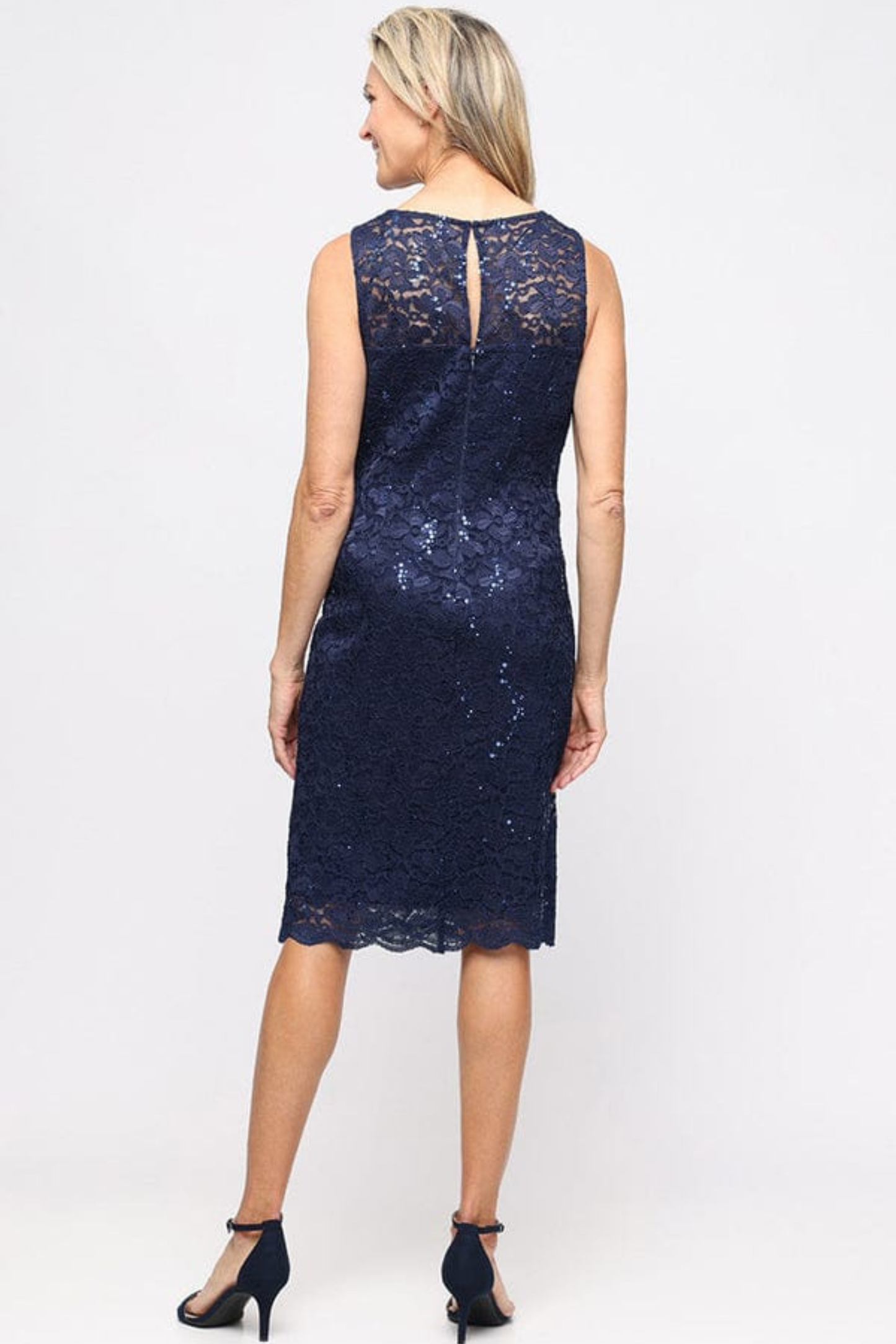 SLNY Wedgewood Sequin Lace 2-Piece Jacket Party Dress