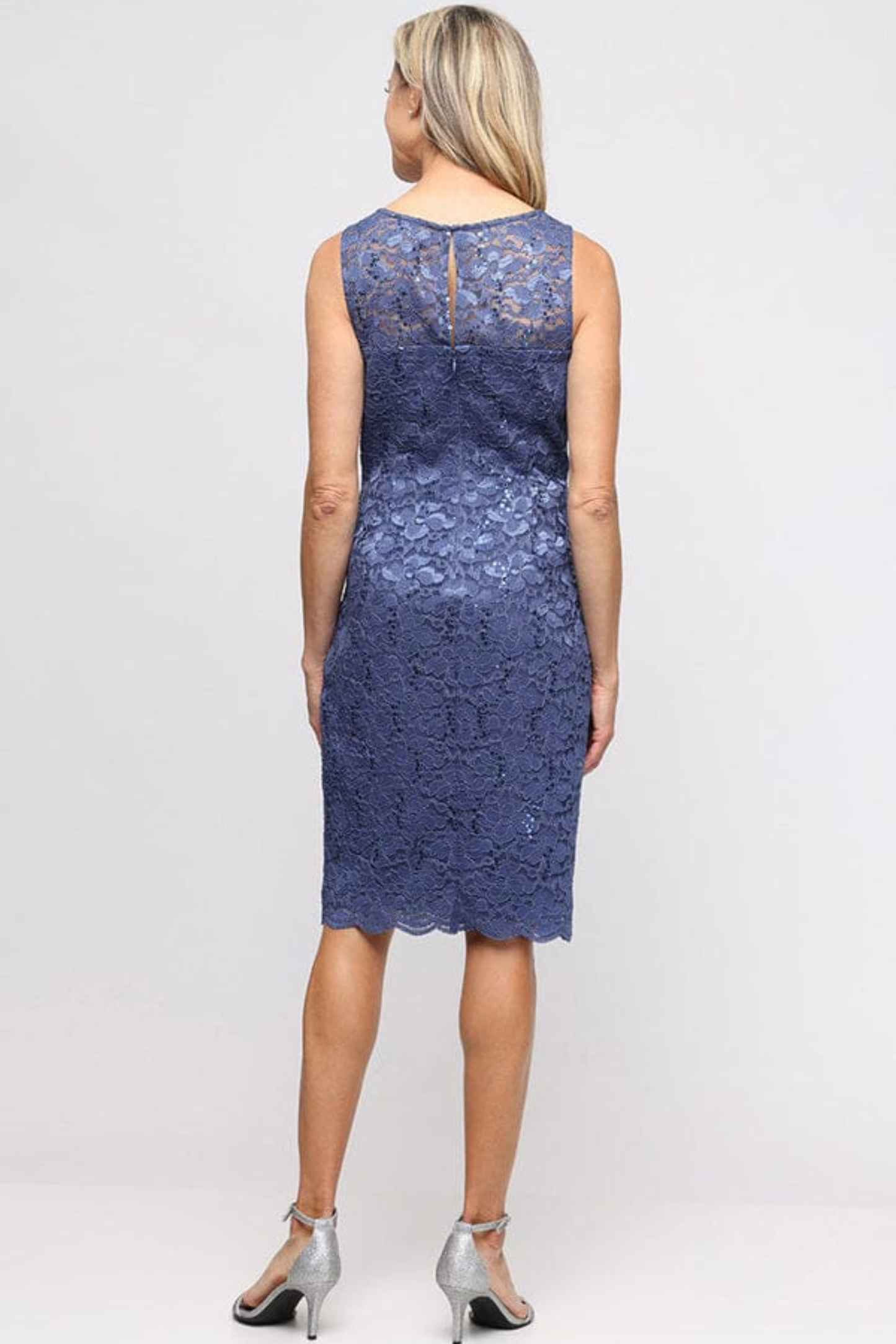 SLNY Wedgewood Sequin Lace 2-Piece Jacket Party Dress