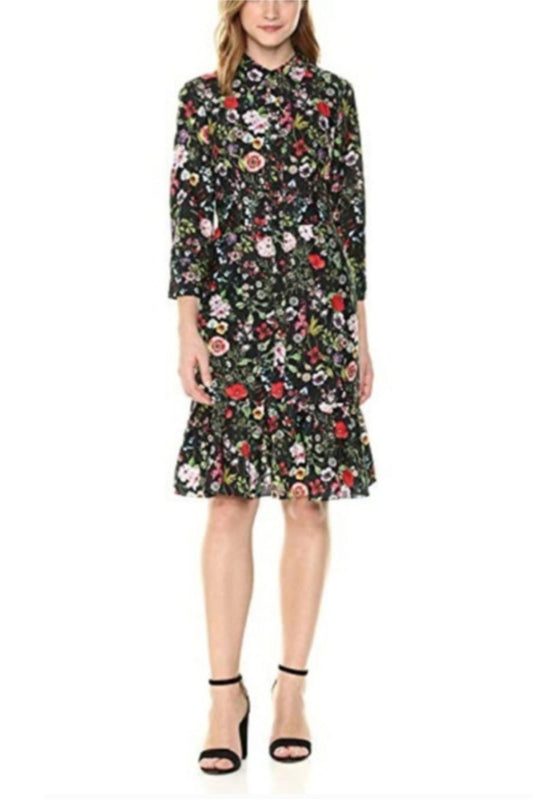 Adrianna Papell Bloom Print Shirtdress