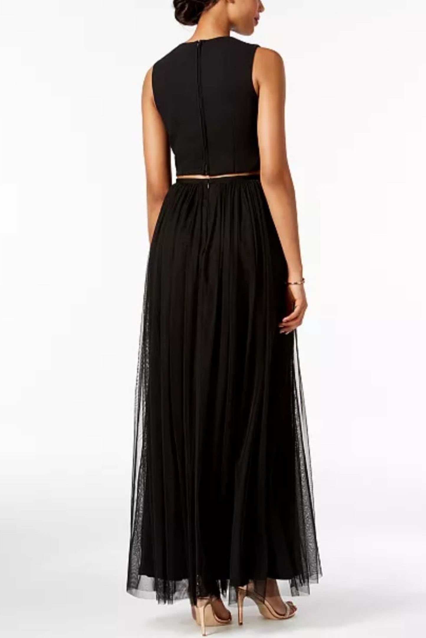 Adrianna Papell Two Piece Sequined Evening Dress