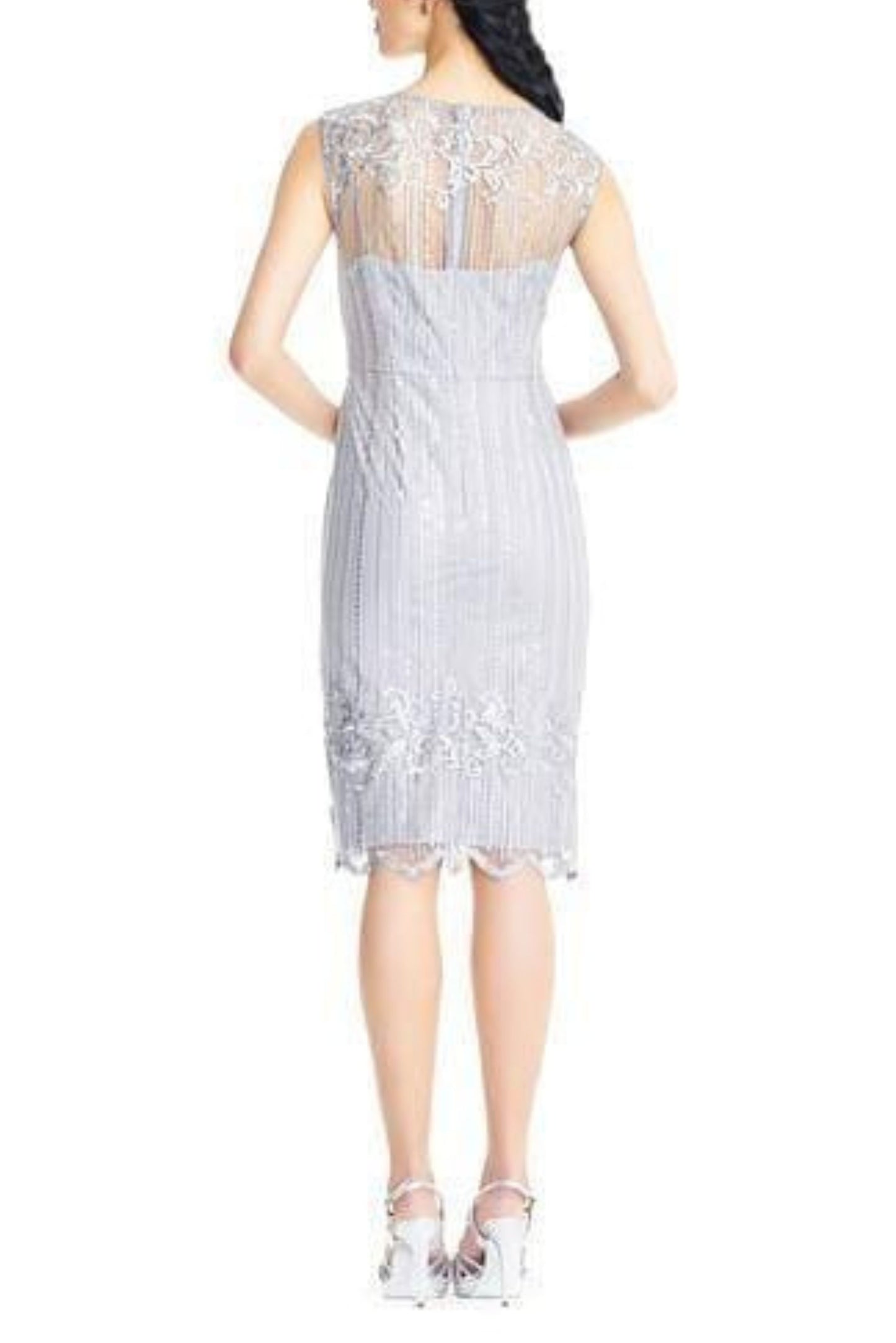 Adrianna Papell Sequin Embroidery Short Party Dress