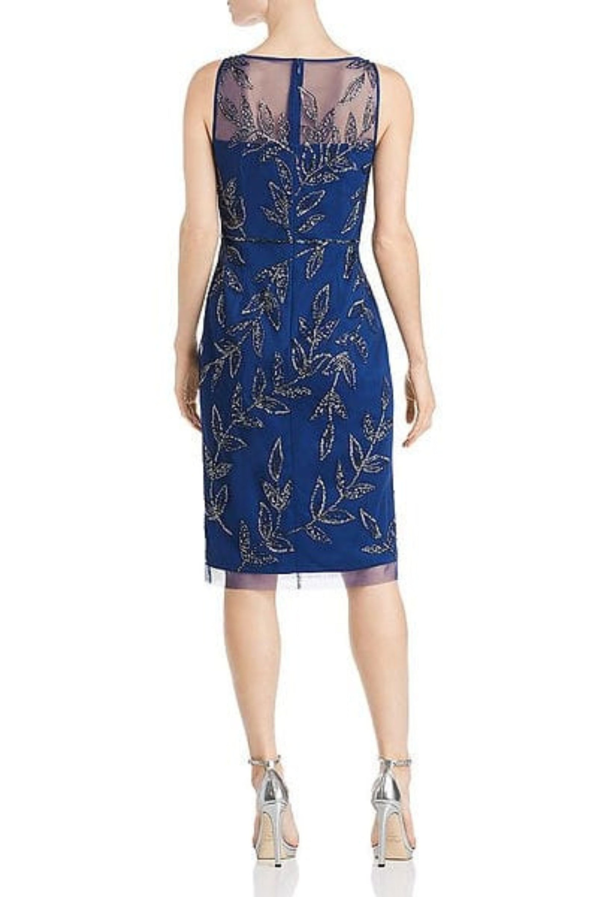 Adrianna Papell Sleeveless Beaded Sheath Cocktail Dress – New Yorker's Apparel