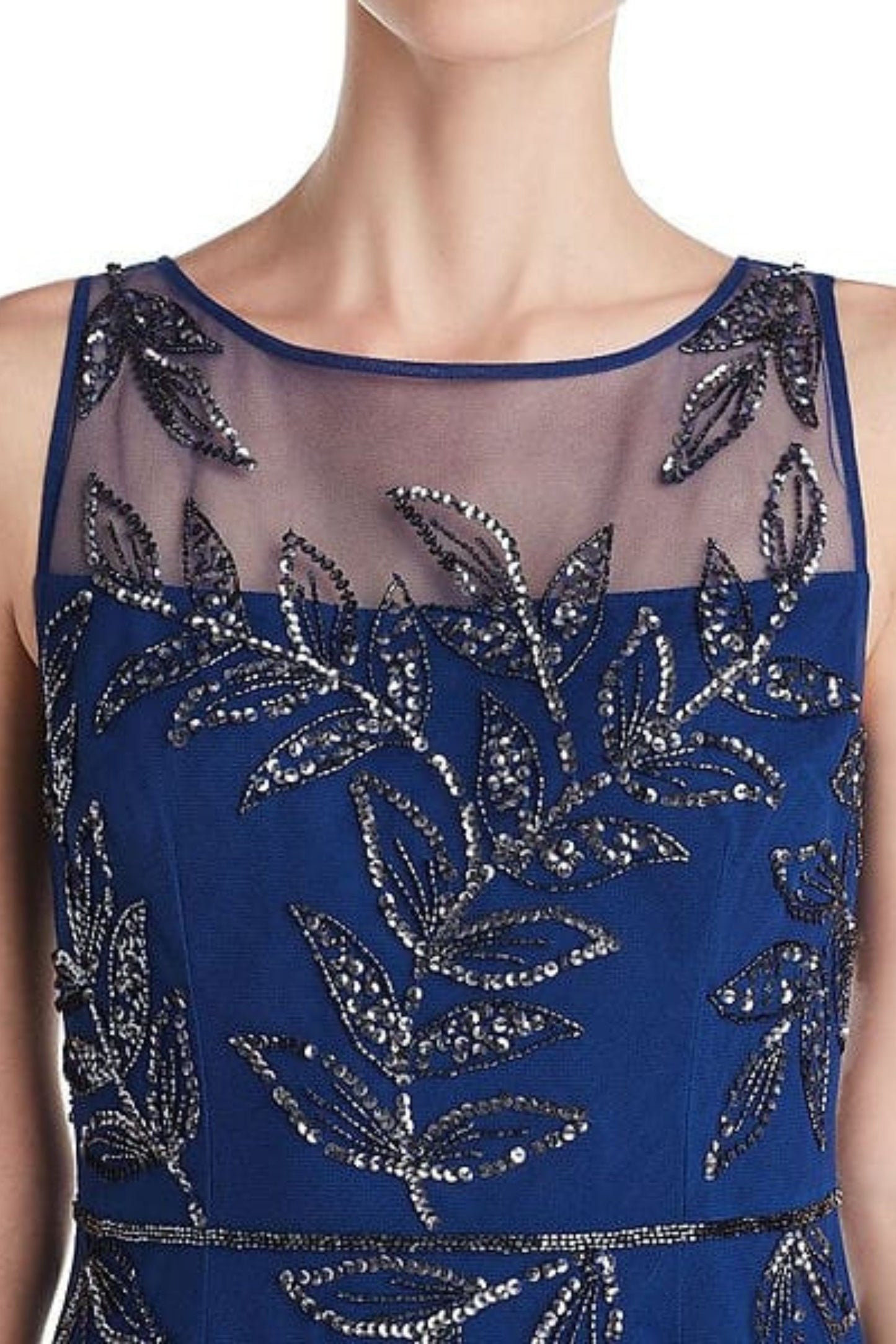 Adrianna Papell Sleeveless Beaded Sheath Cocktail Dress