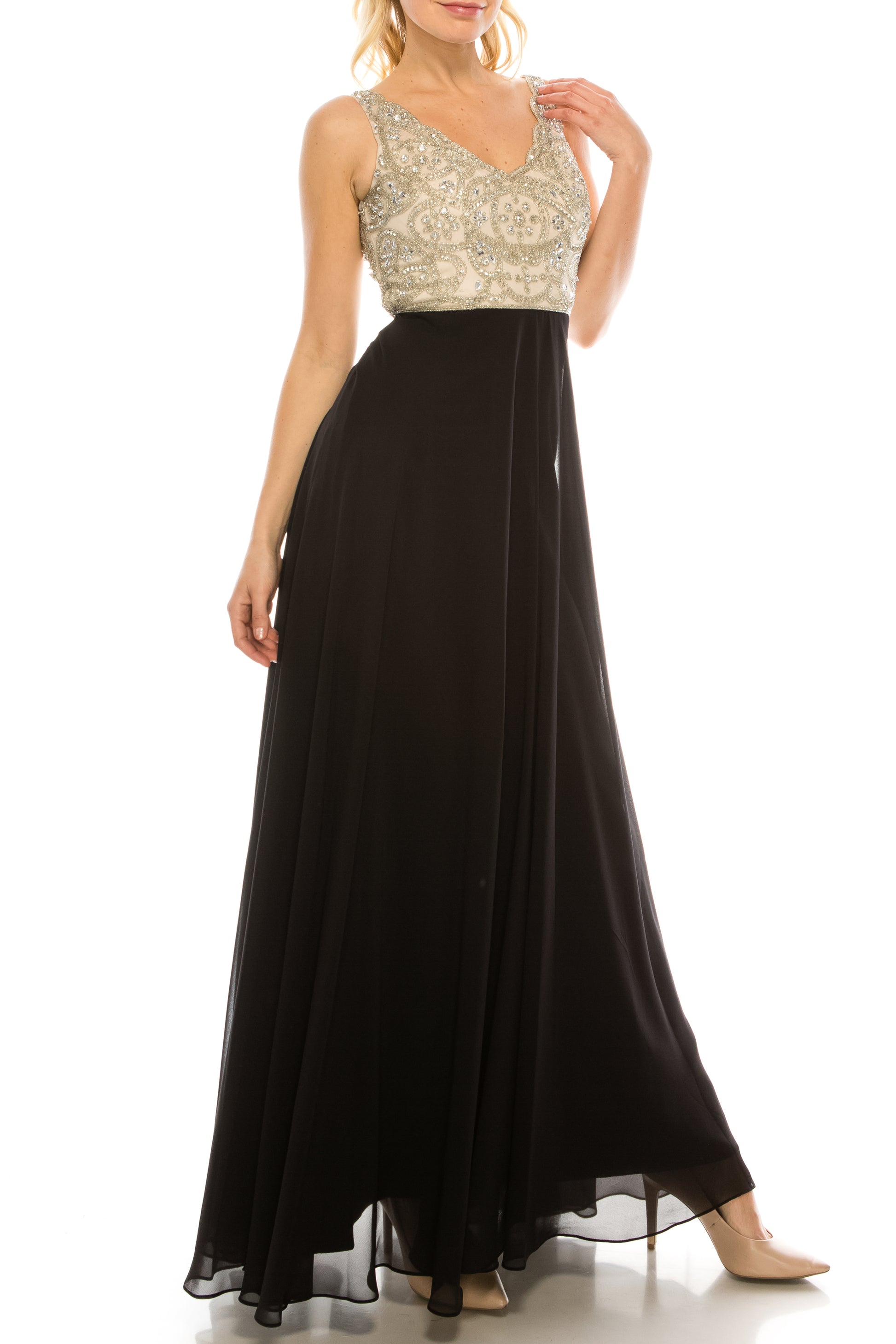 Aidan Mattox Embellished Sleeveless A-Line Dress – New Yorker's Apparel