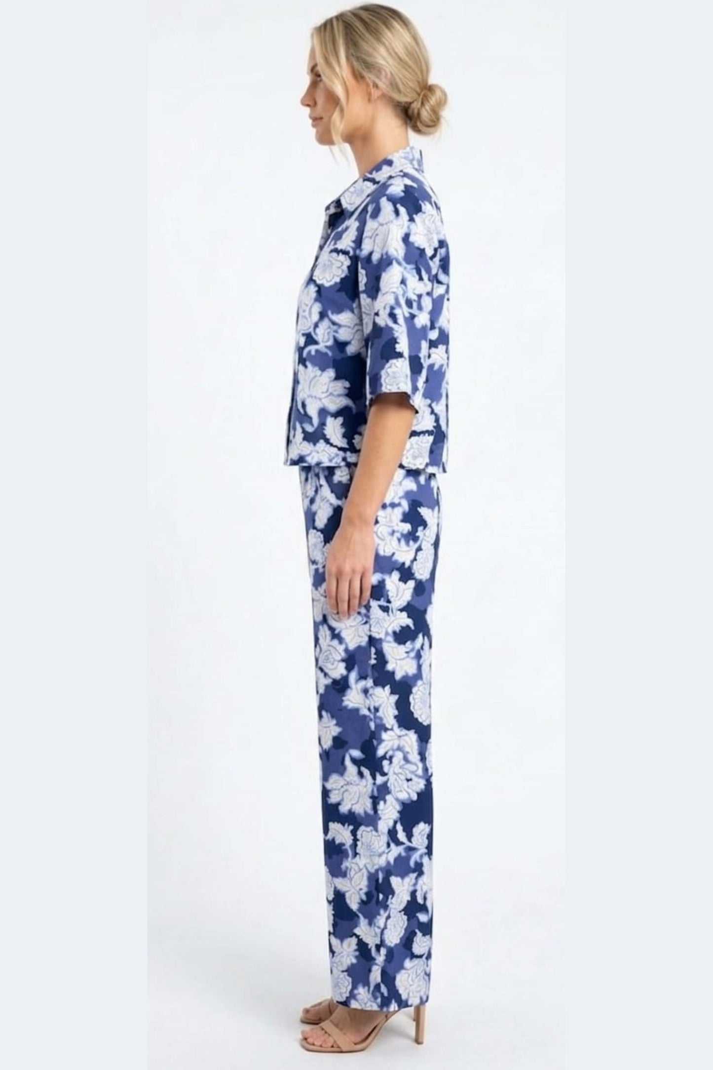 BATIA Astra Aura Cobalt Floral Two-Piece Pant Set