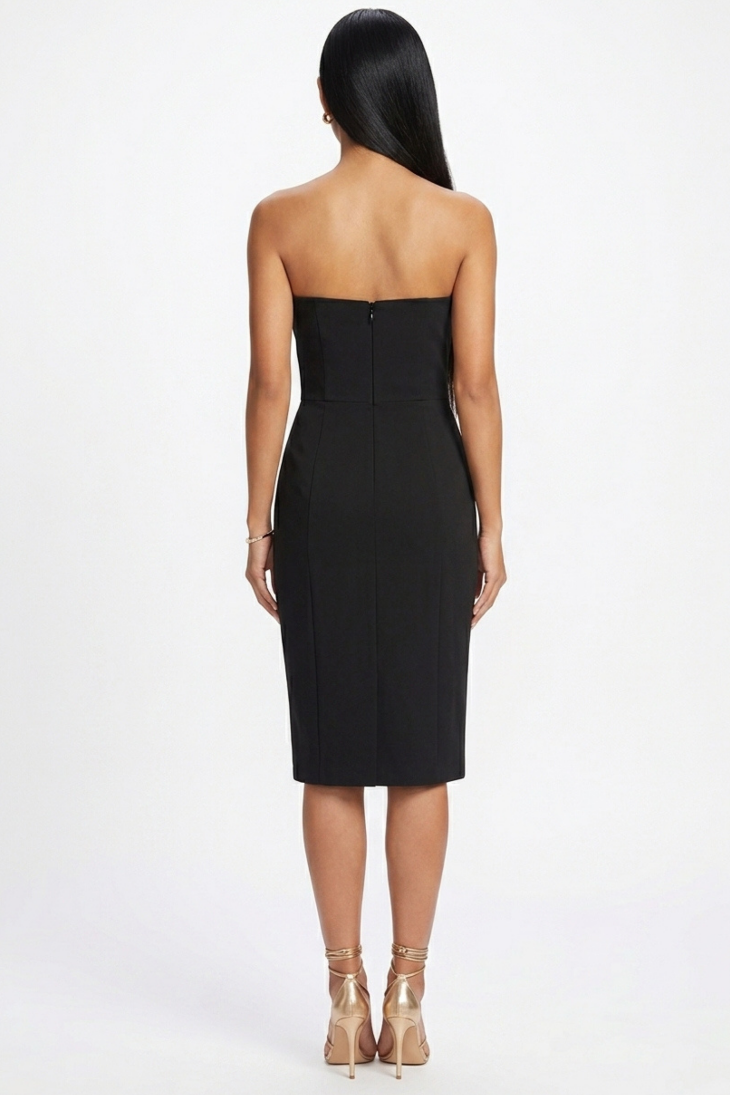 Clover & Sloane Strapless Ruffle Neckline Dress