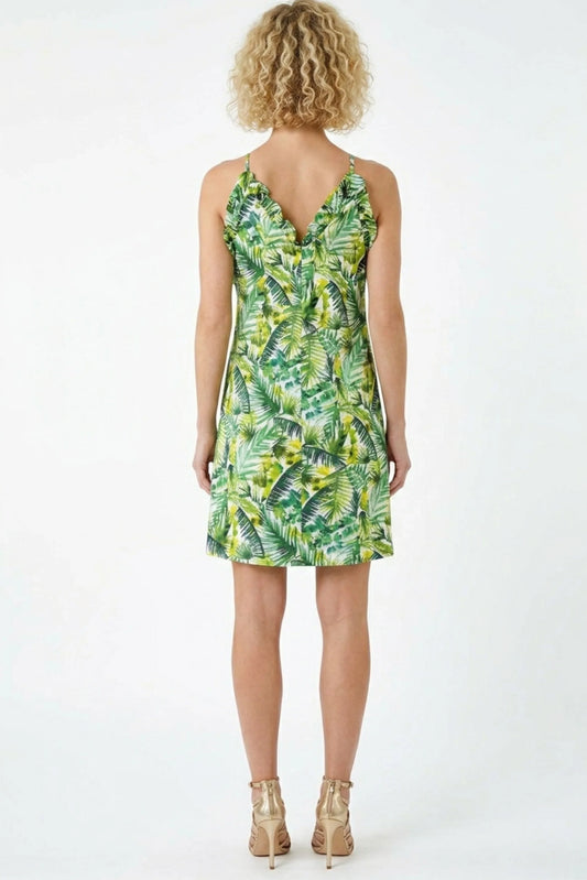 Clover & Sloane Sleeveless Ruffle Top Dress
