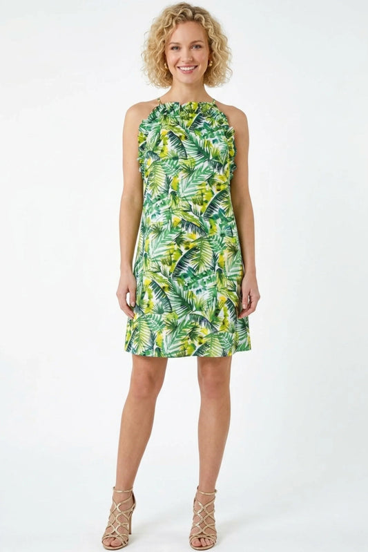 Clover & Sloane Sleeveless Ruffle Top Dress