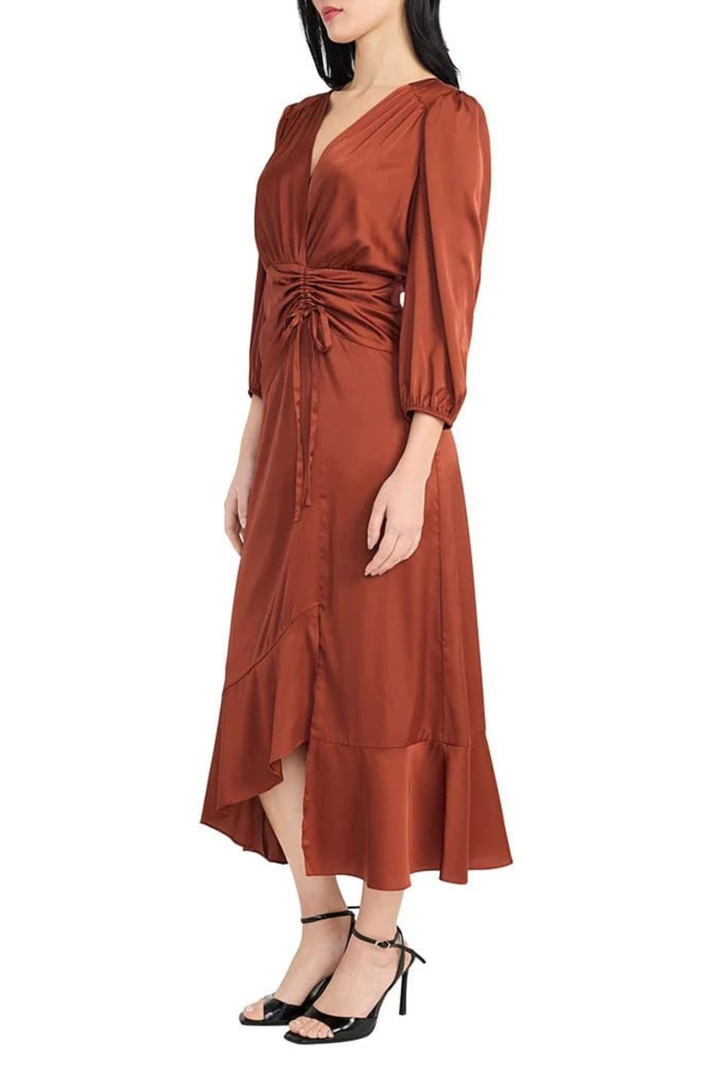 Donna Morgan 3/4 Sleeve A-Line Midi Dress