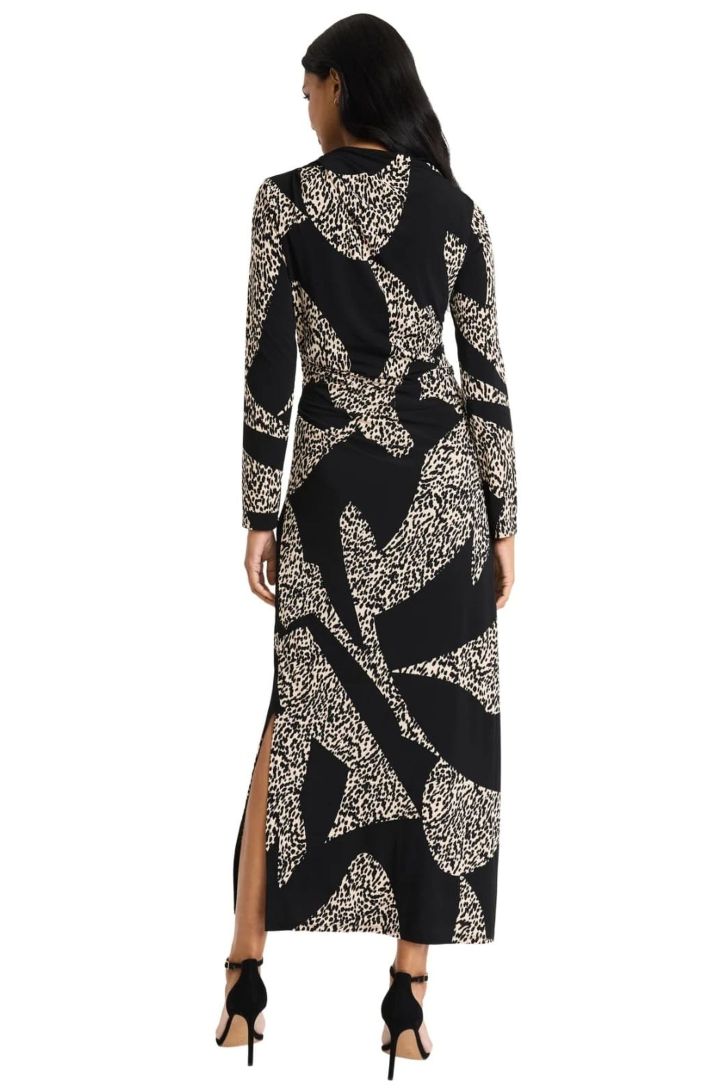 Donna Morgan Animal Print Long Sheath Dress