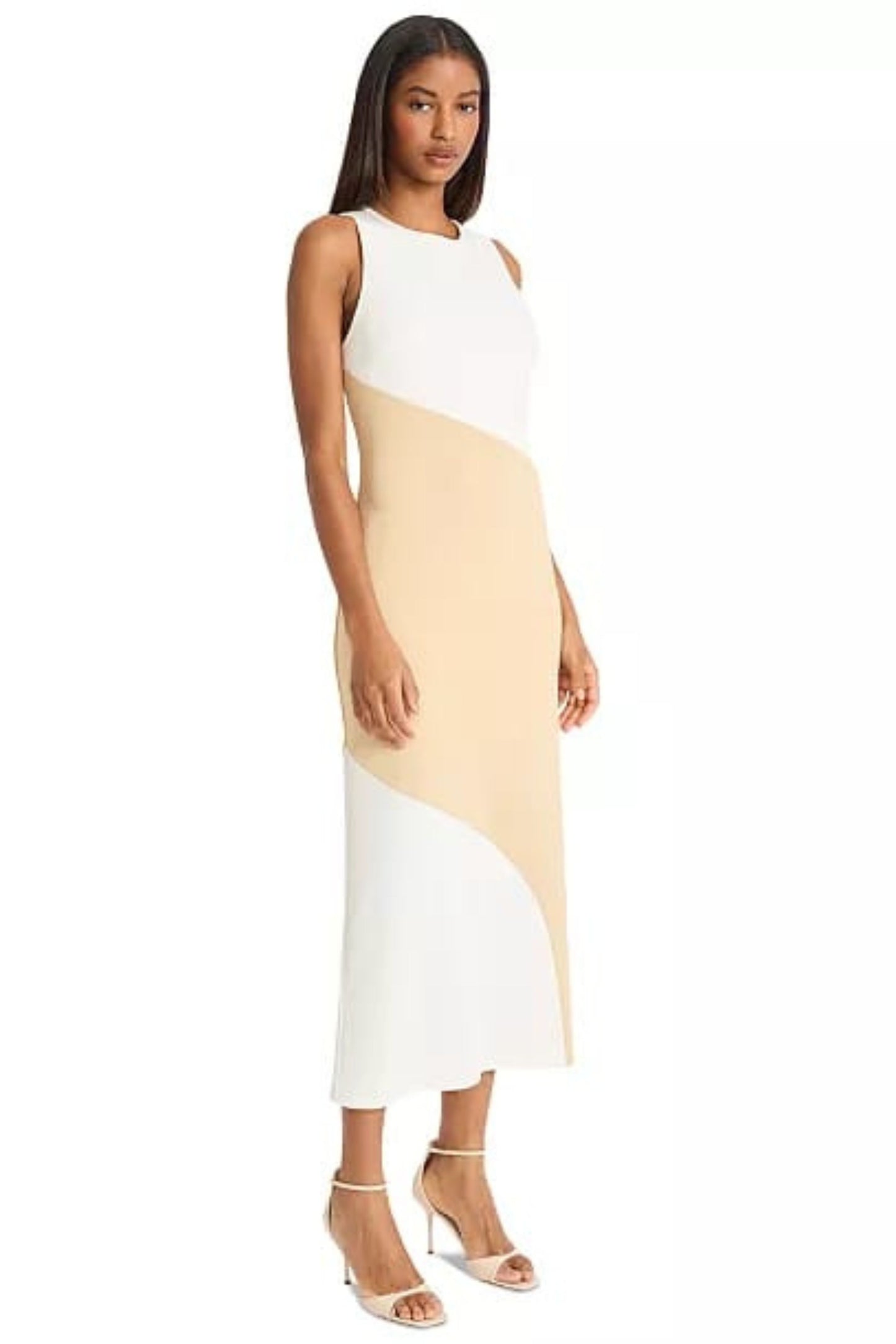 Donna Morgan Sleeve Color Block Maxi Dress