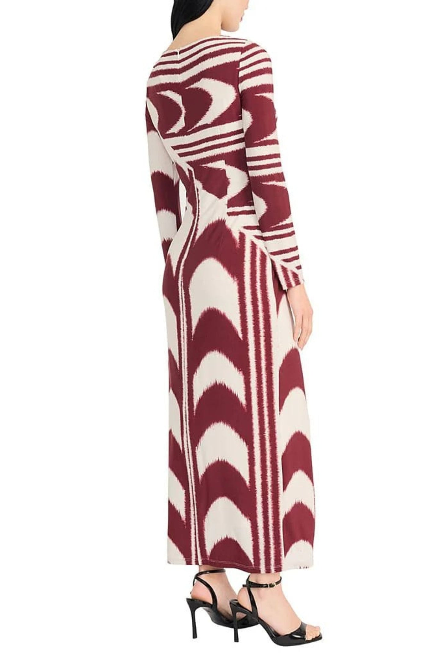 Donna Morgan Mulit Print Long Sleeve Sheath Dress