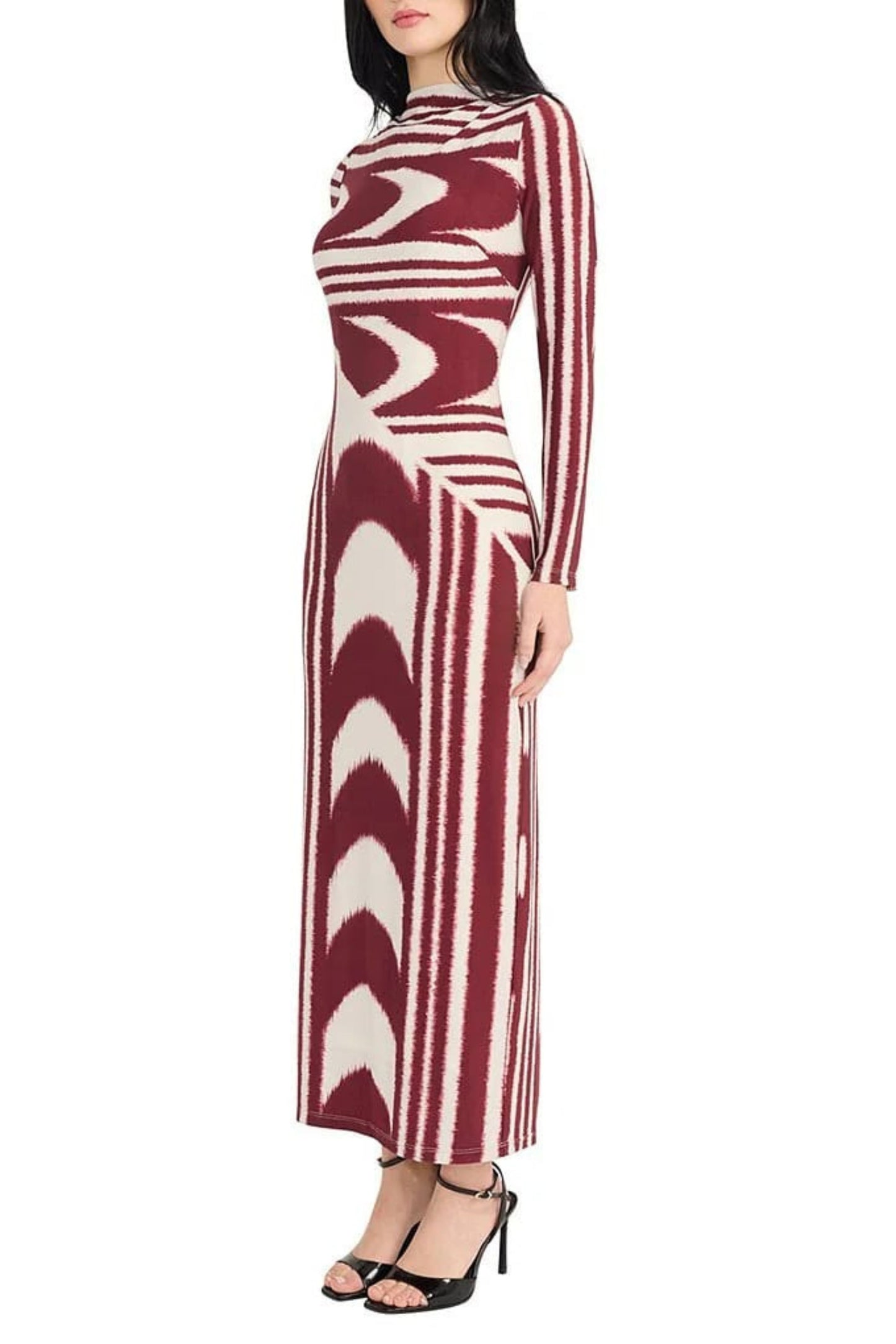 Donna Morgan Mulit Print Long Sleeve Sheath Dress
