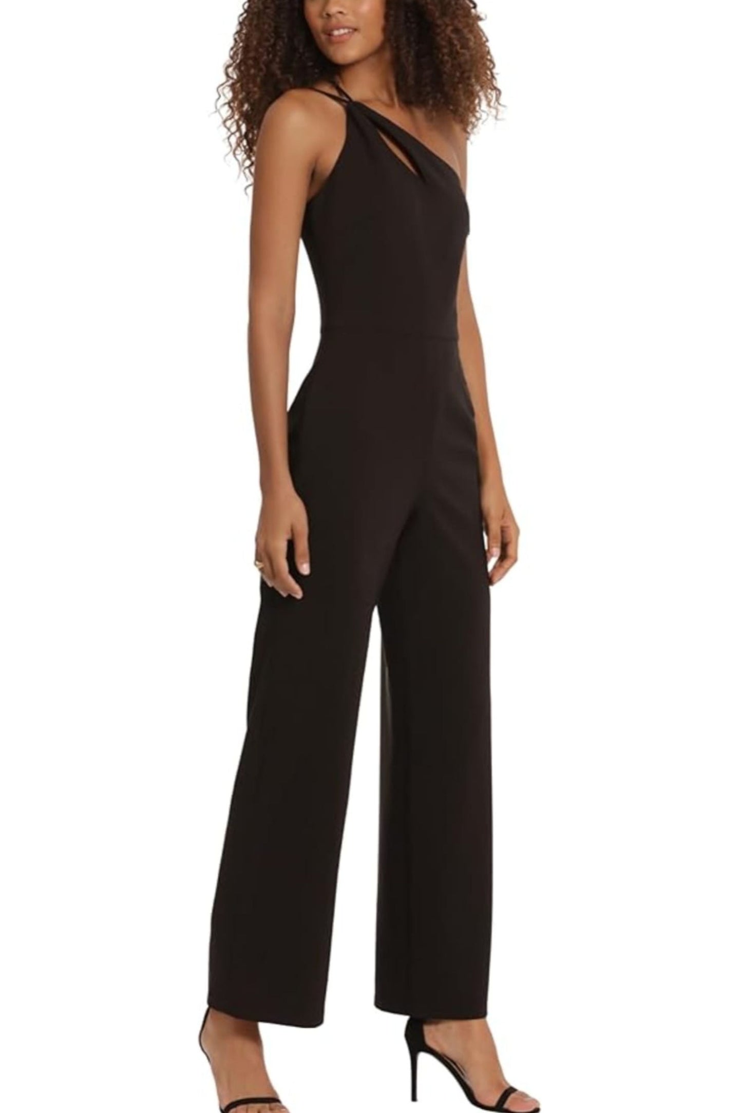 Donna Morgan One Shoulder Straight Leg Jumpsuit
