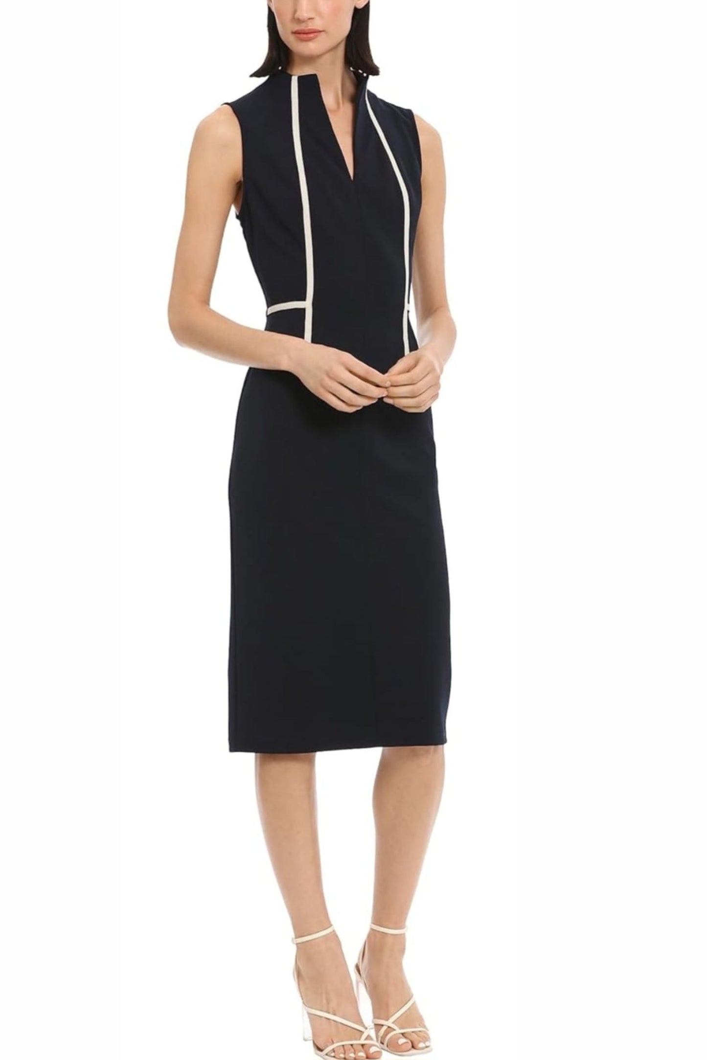 Donna Morgan Twilight Navy Sleeveless Sheath Dress