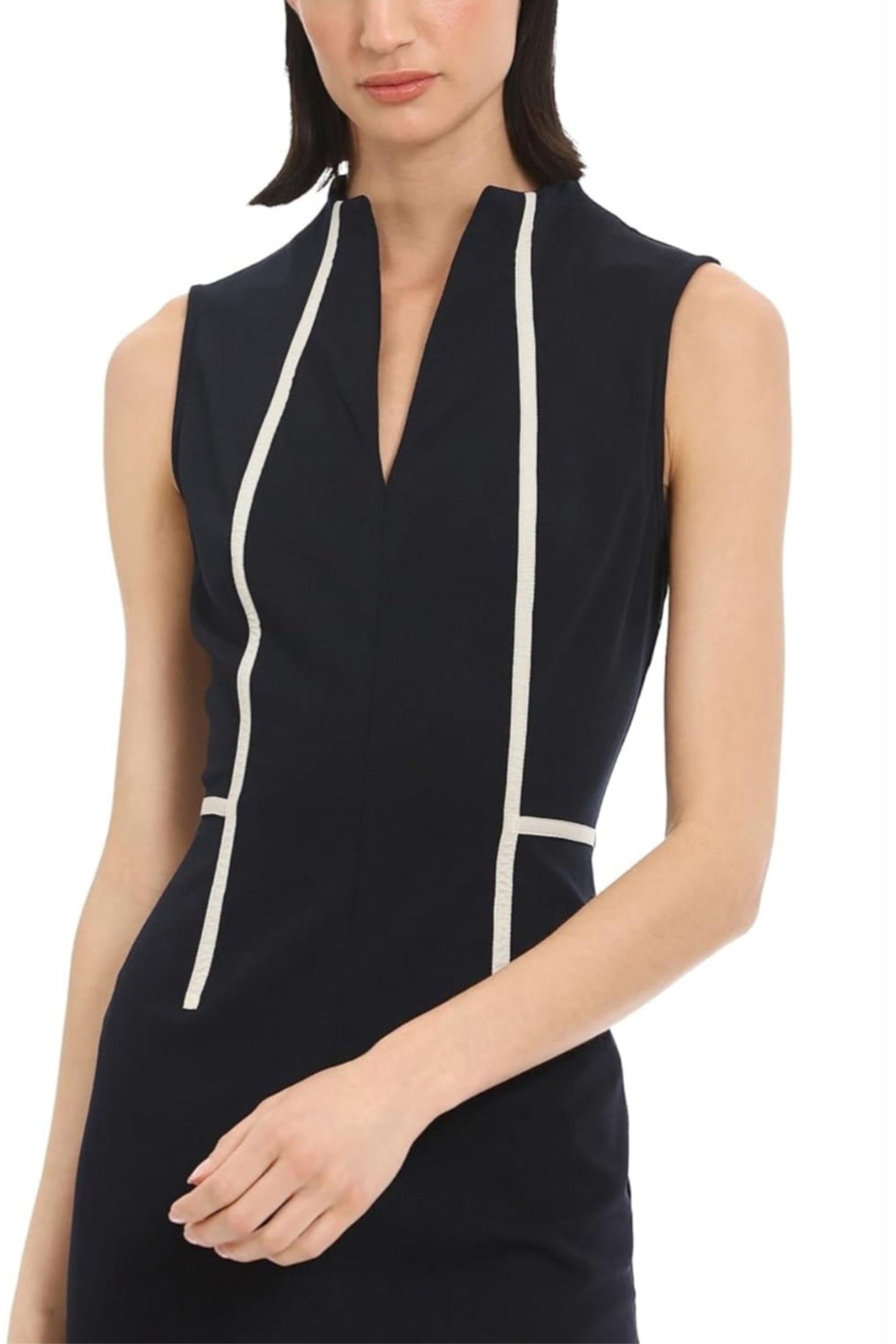 Donna Morgan Twilight Navy Sleeveless Sheath Dress