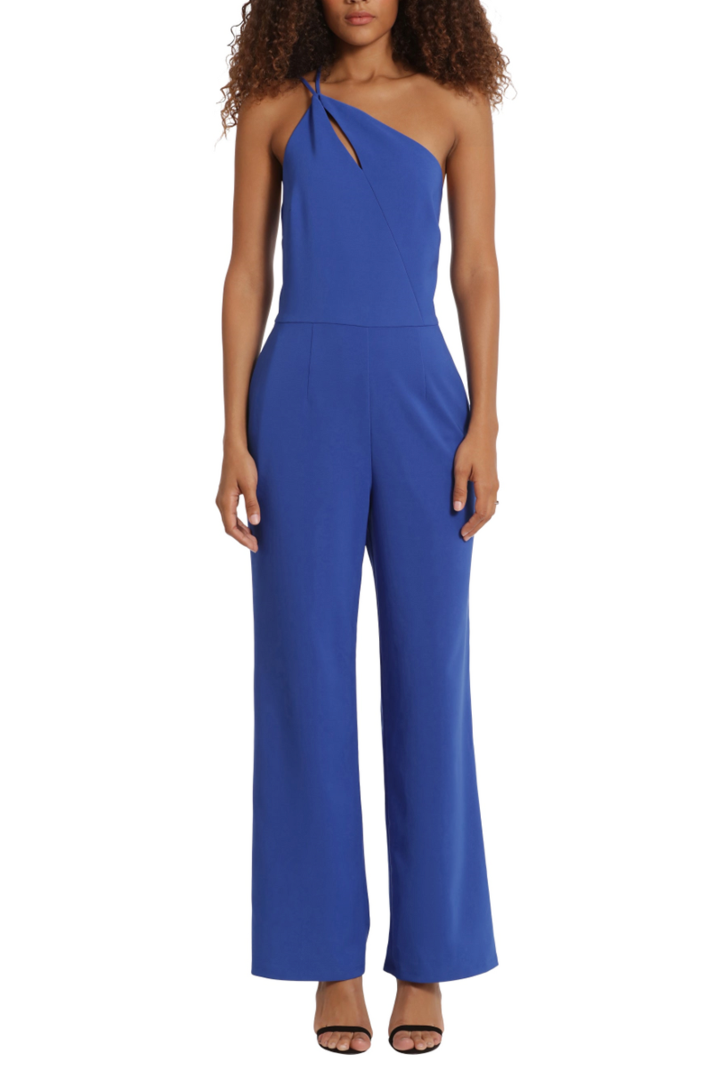 Donna Morgan One Shoulder Straight Leg Jumpsuit