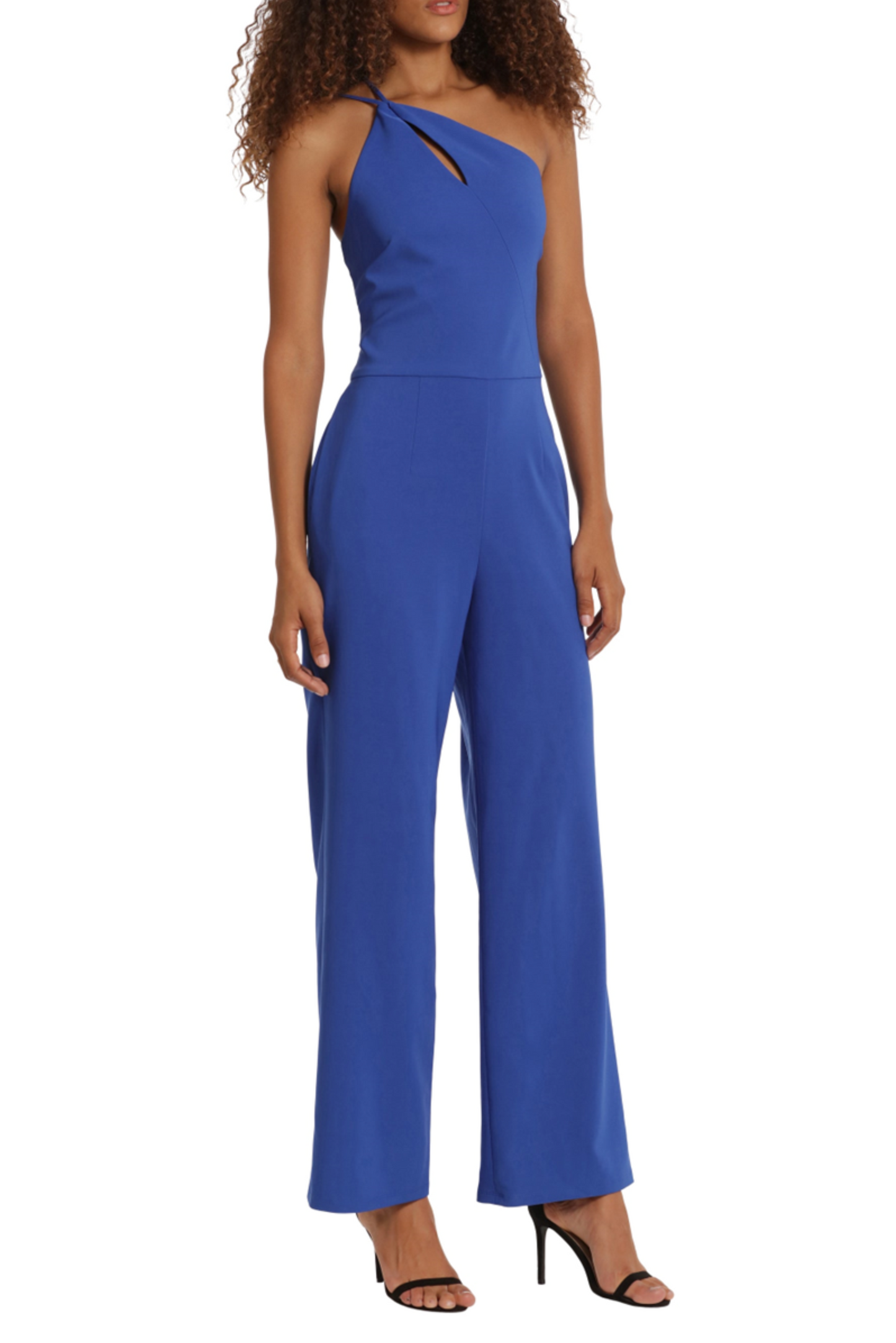 Donna Morgan One Shoulder Straight Leg Jumpsuit
