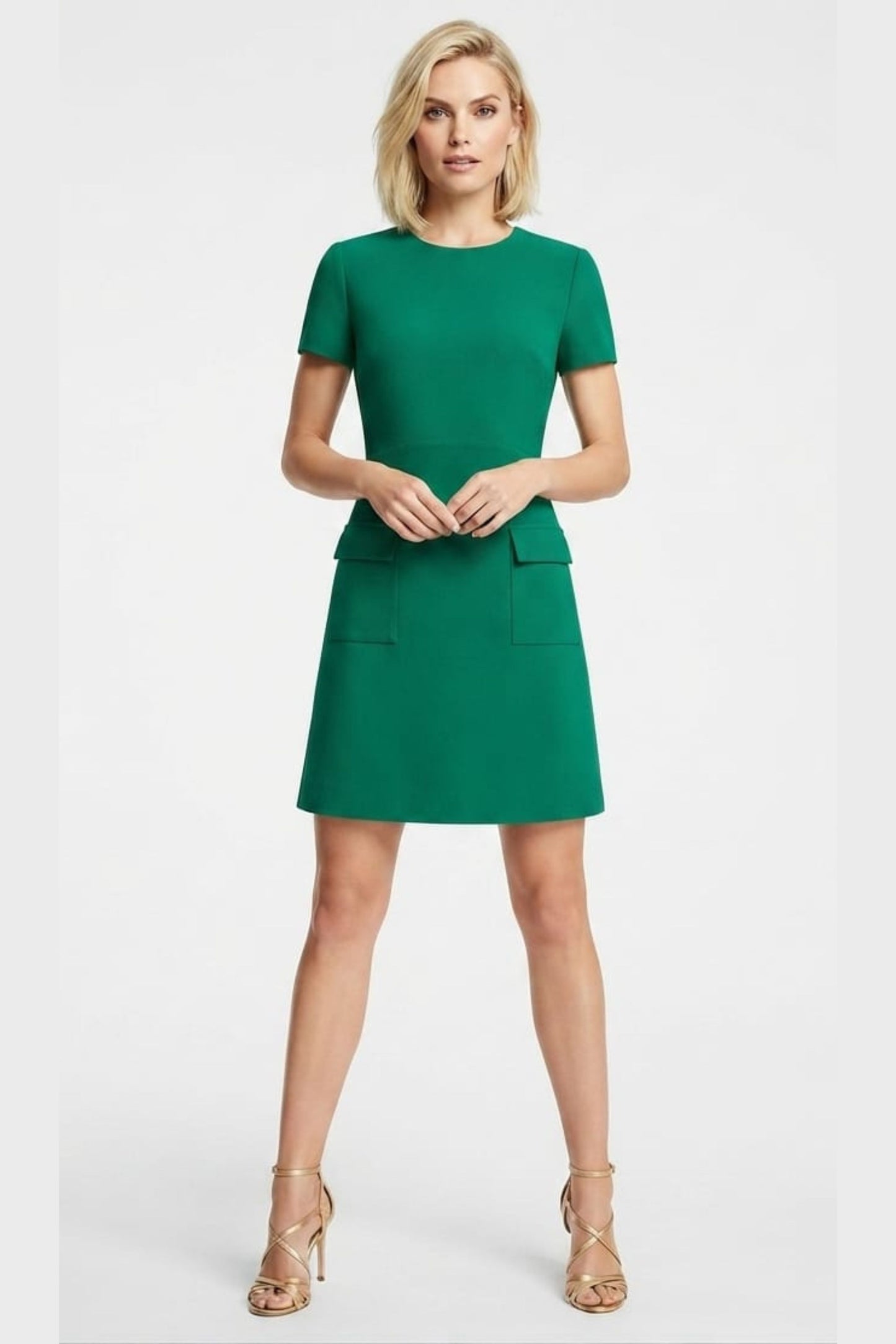 Donna Morgan Front Pocket Short Day Dress
