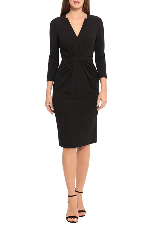 Maggy London Gathered Pleated Waist Sheath Dress
