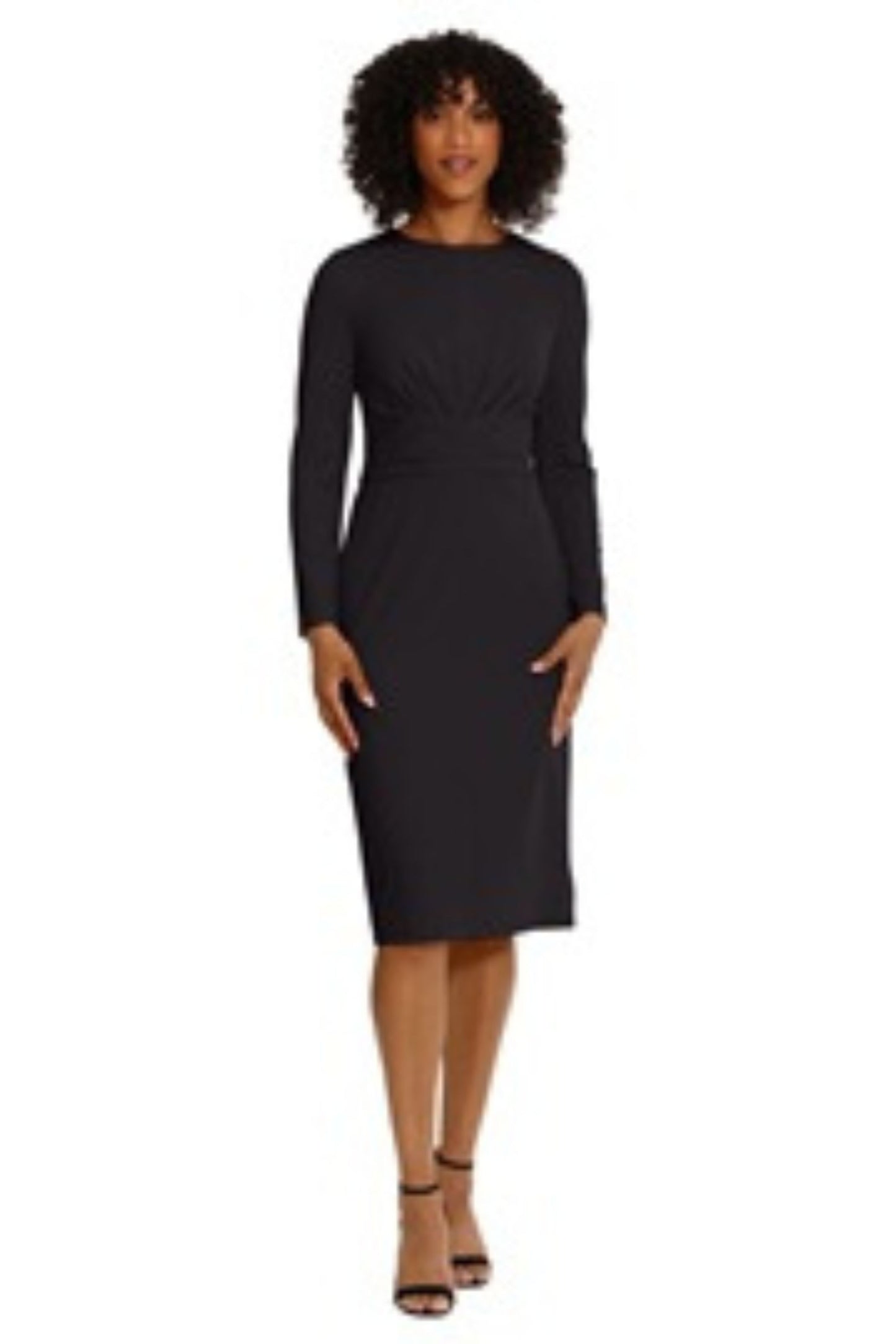 Maggy London Long Sleeve Midi Sheath Dress