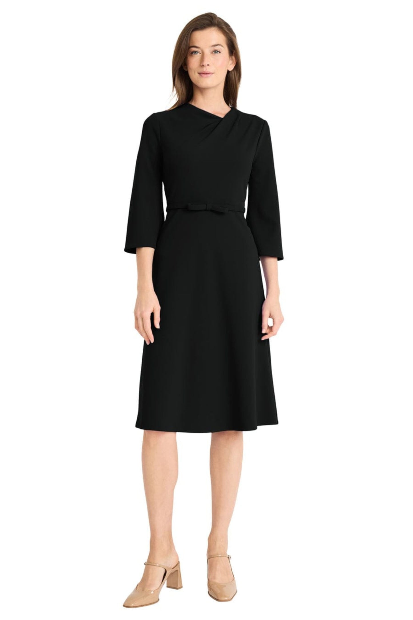 Maggy London 3/4 Sleeve A-Line Dress