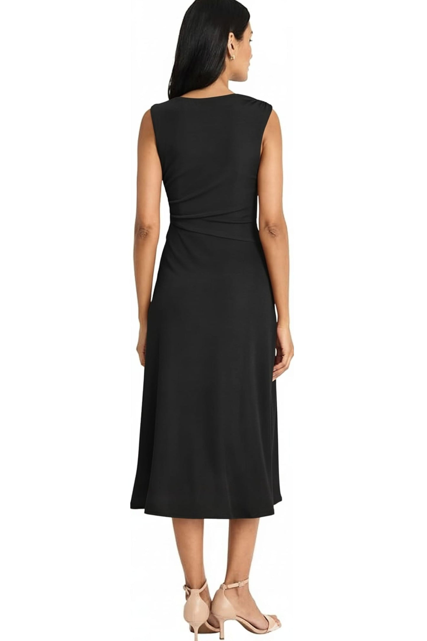 Maggy London Sleeveless Hi-Lo Midi Dress