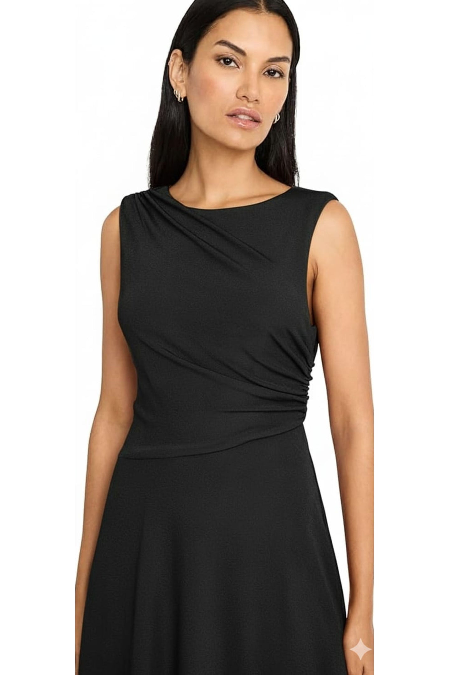 Maggy London Sleeveless Hi-Lo Midi Dress