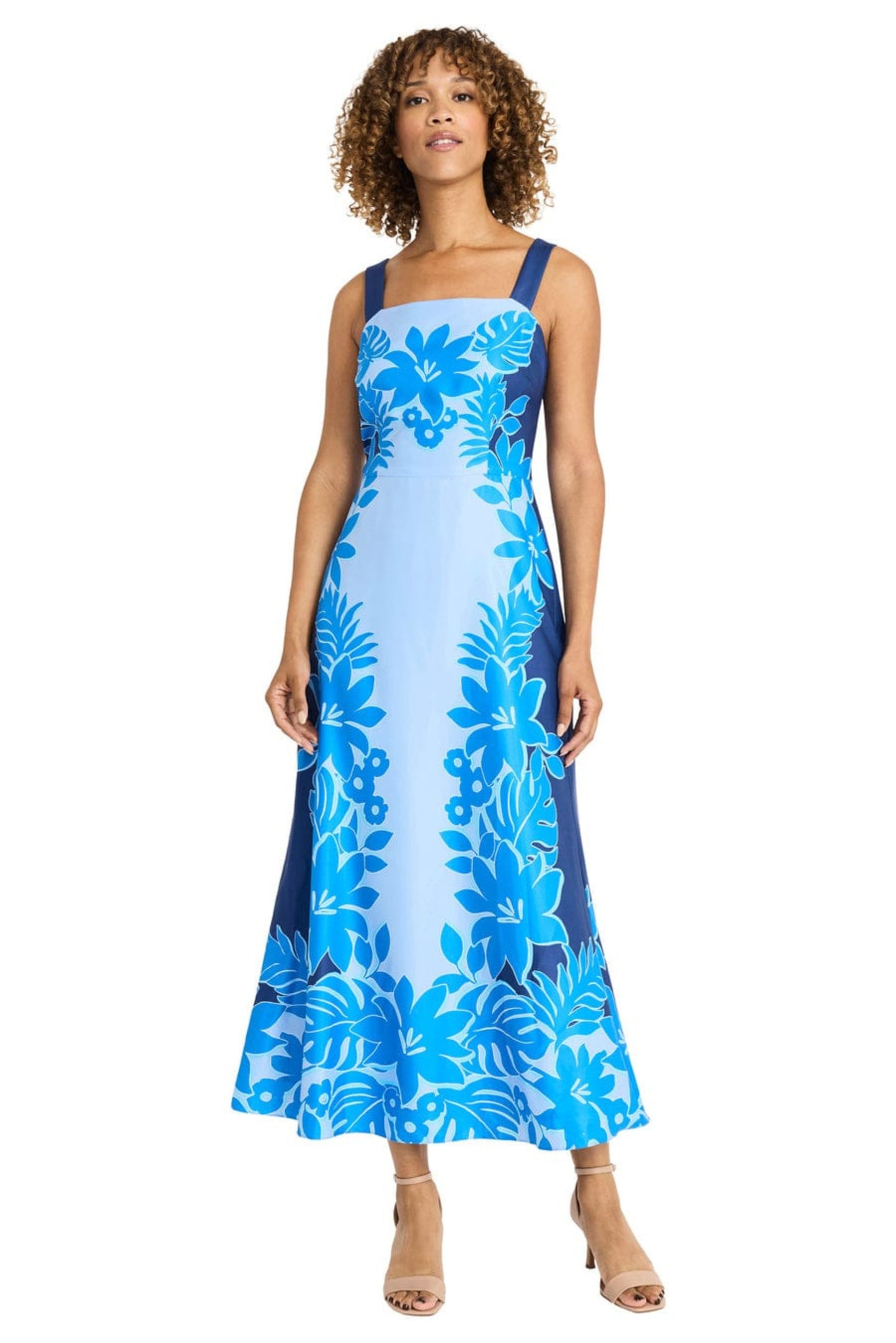 Maggy London Tropical Floral Maxi Dress