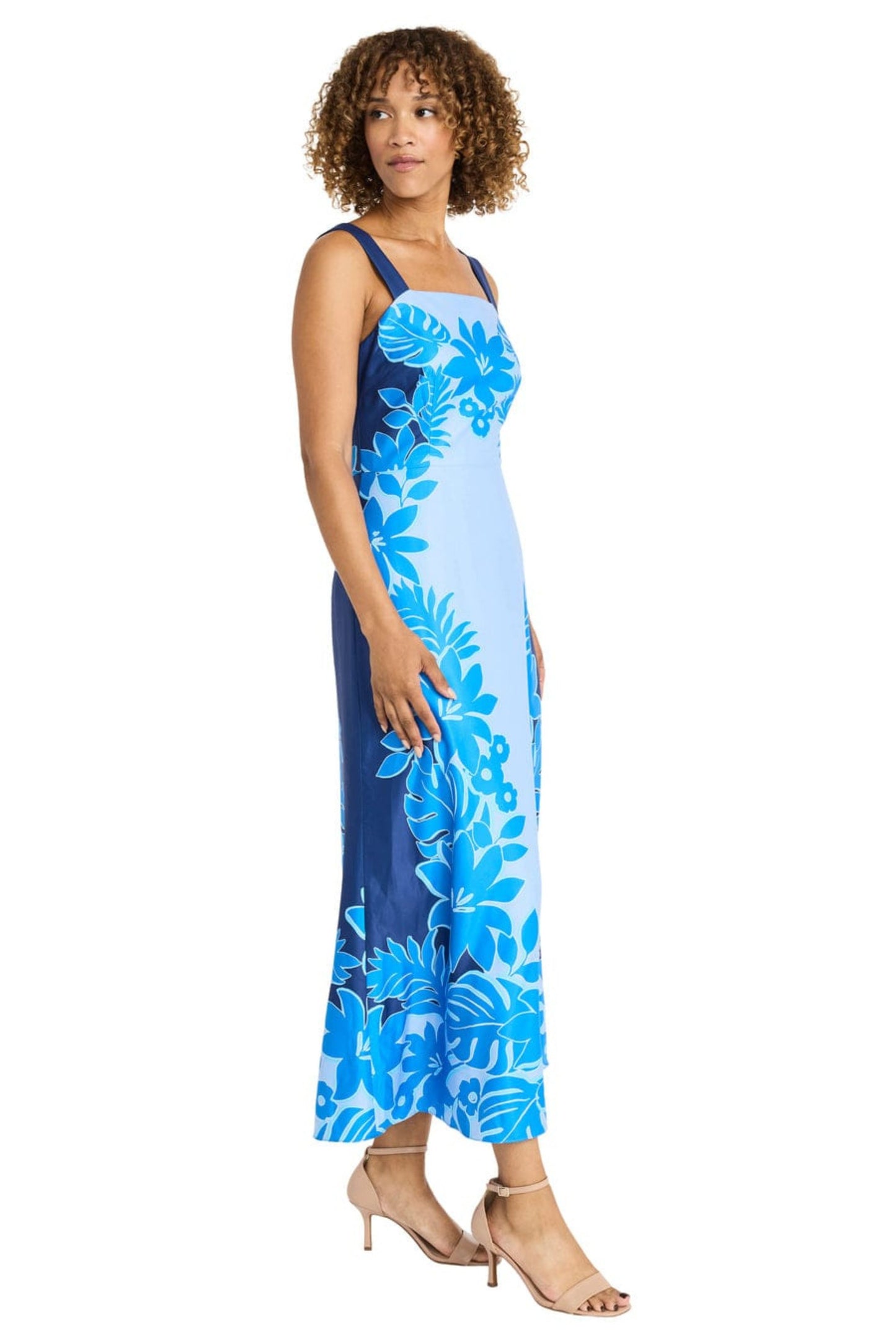 Maggy London Tropical Floral Maxi Dress