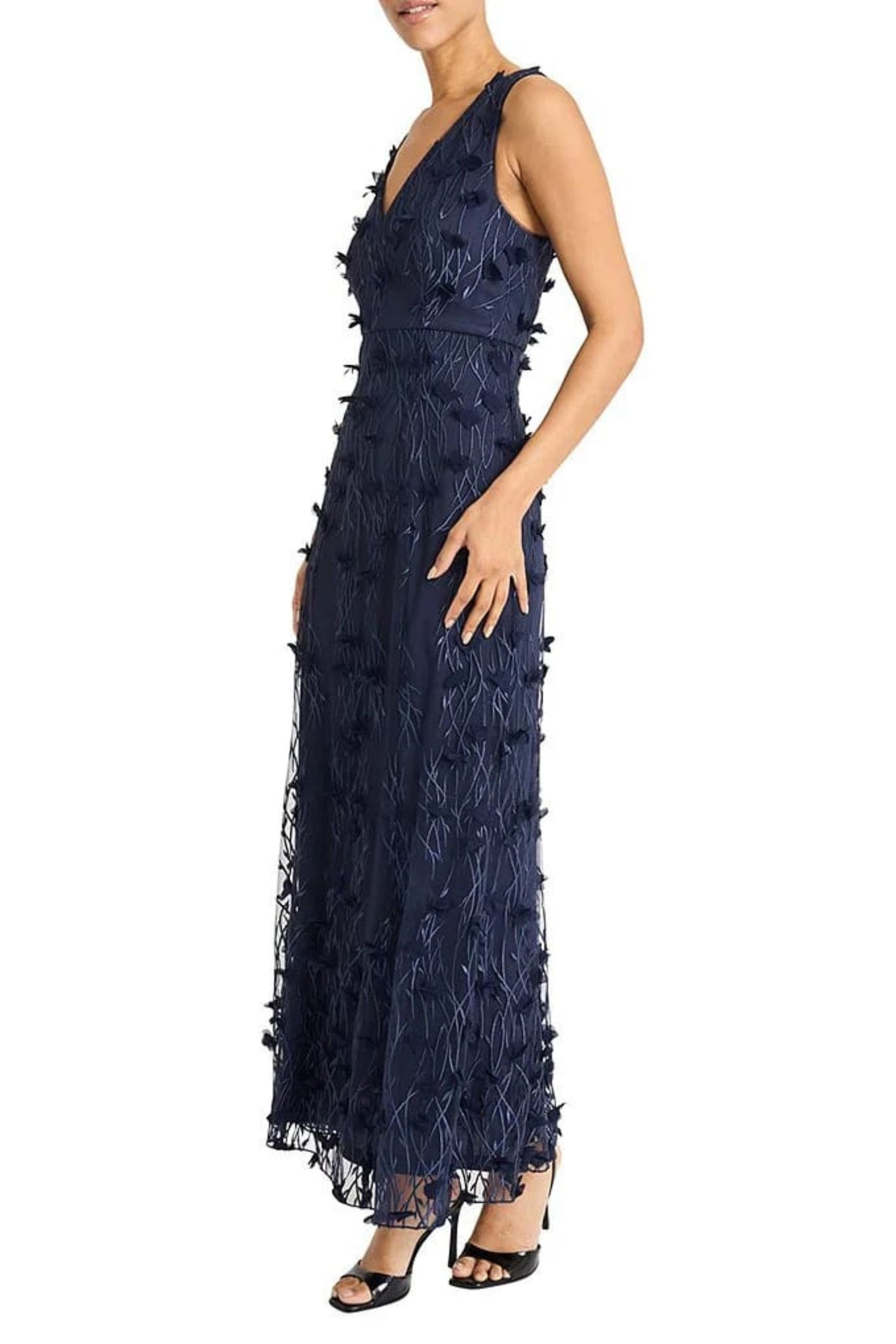 Maggy London Floral Applique Special Occasion Dress