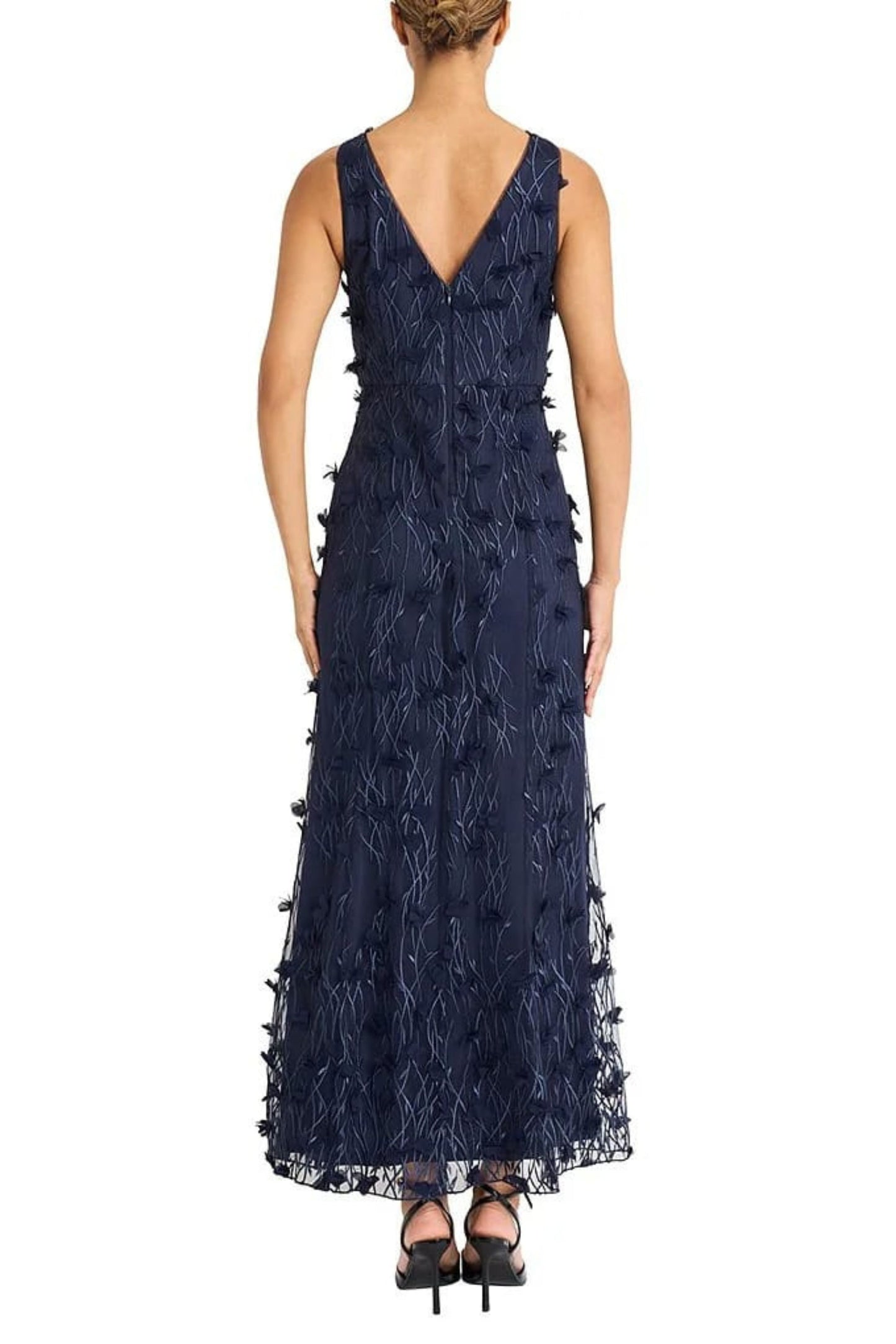 Maggy London Floral Applique Special Occasion Dress