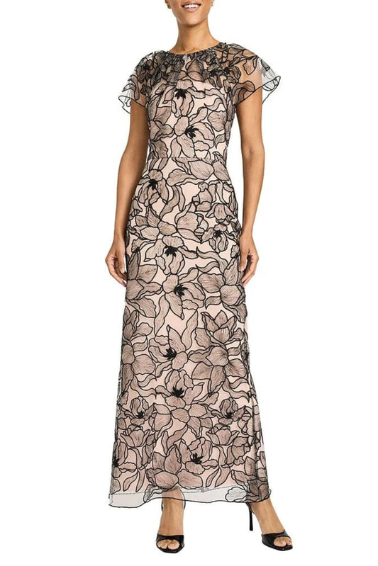 Maggy London Floral Embroidery Special Occasion Dress