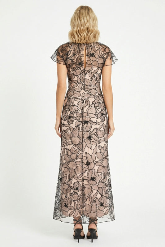 Maggy London Floral Embroidery Special Occasion Dress
