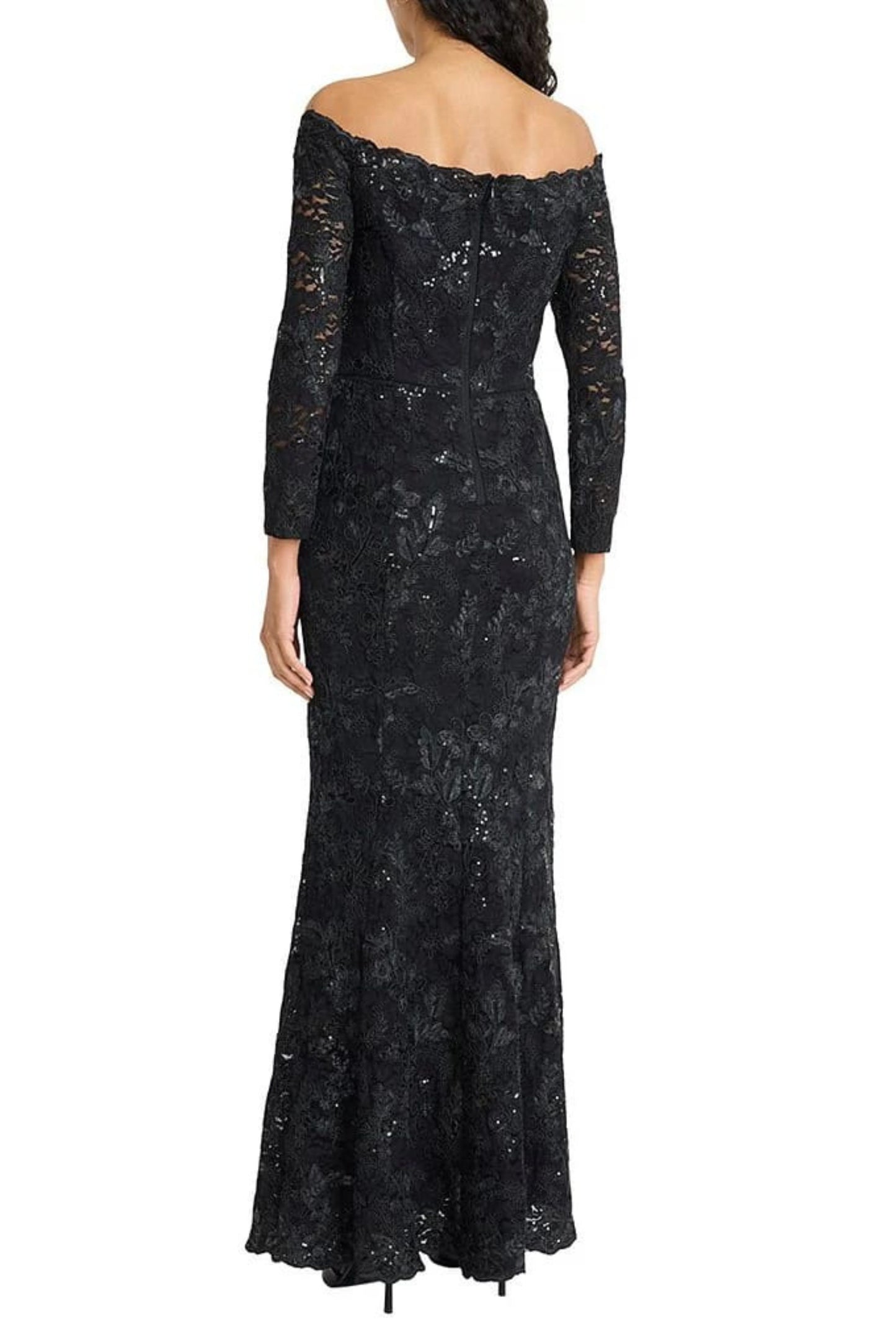 Maggy London Embroidery Lace Off The Shoulder Gown