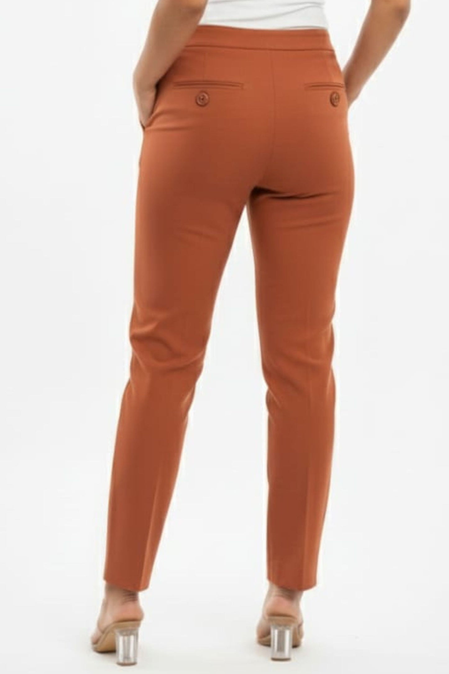 Zac & Rachel Front Faux-Pocket Twill Slim Pants