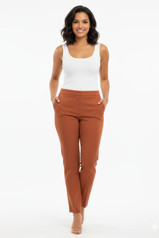 Zac & Rachel Front Faux-Pocket Twill Slim Pants