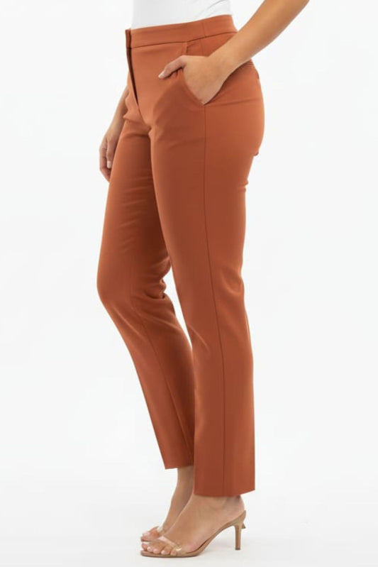 Zac & Rachel Front Faux-Pocket Twill Slim Pants