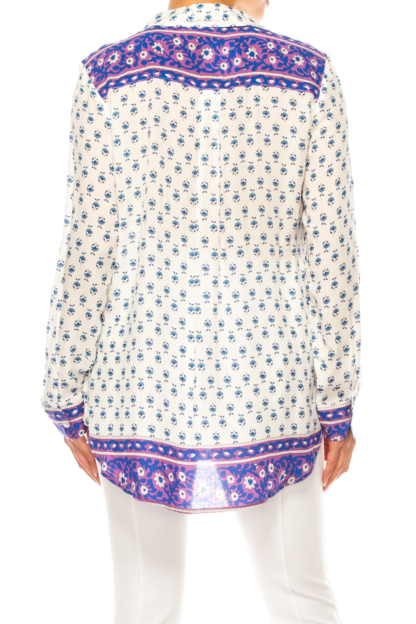 Grand & Greene Floral Button Down Long Sleeve Top