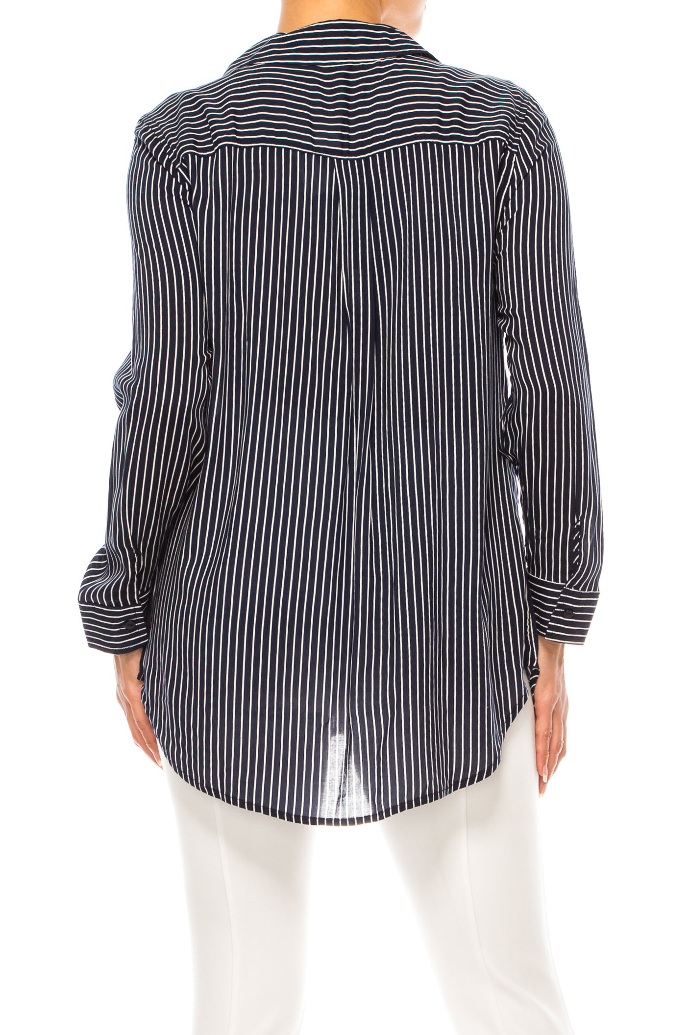 Grand & Green Collared Button Down Top