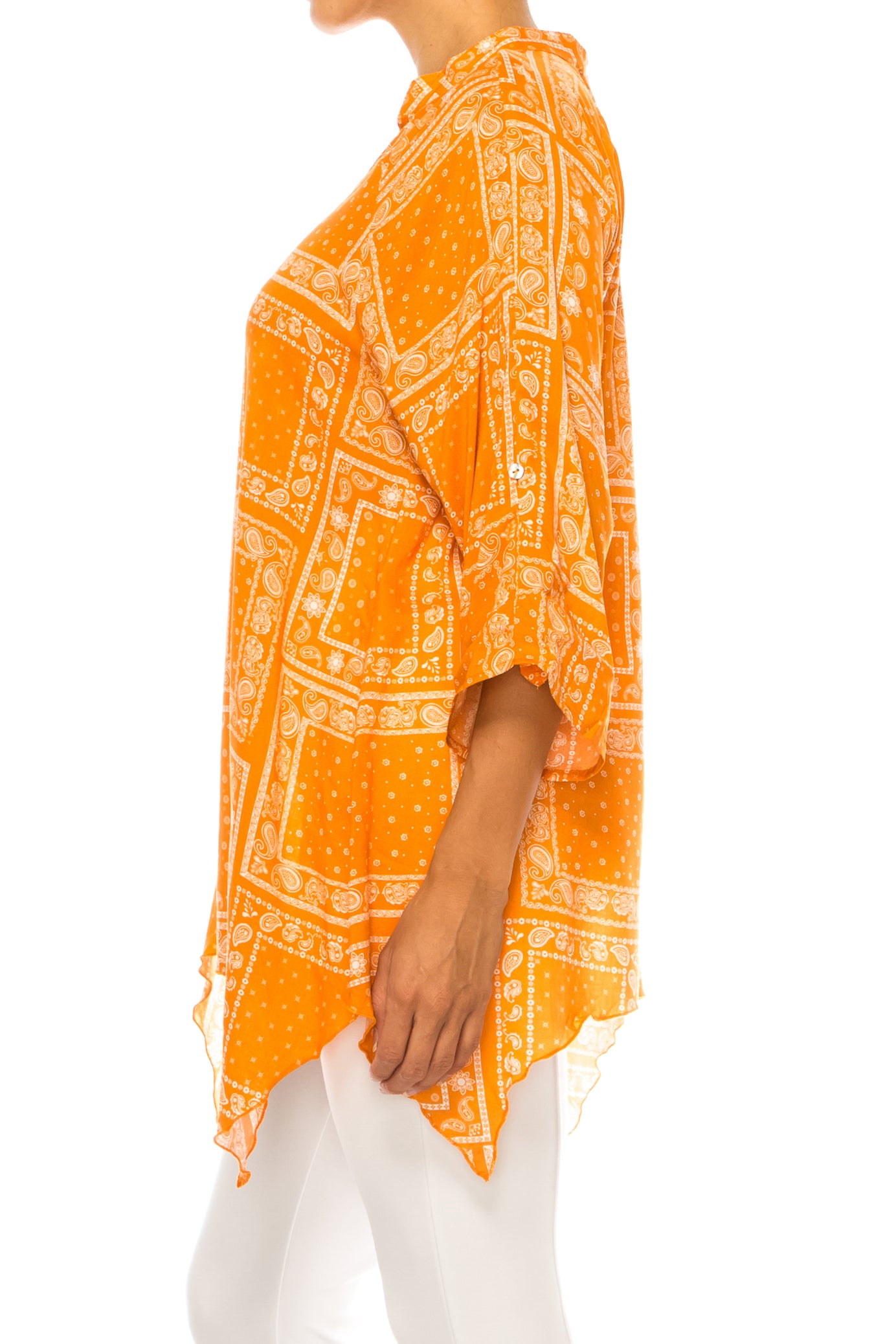 Grand & Greene 3/4 Sleeve Button Down Top